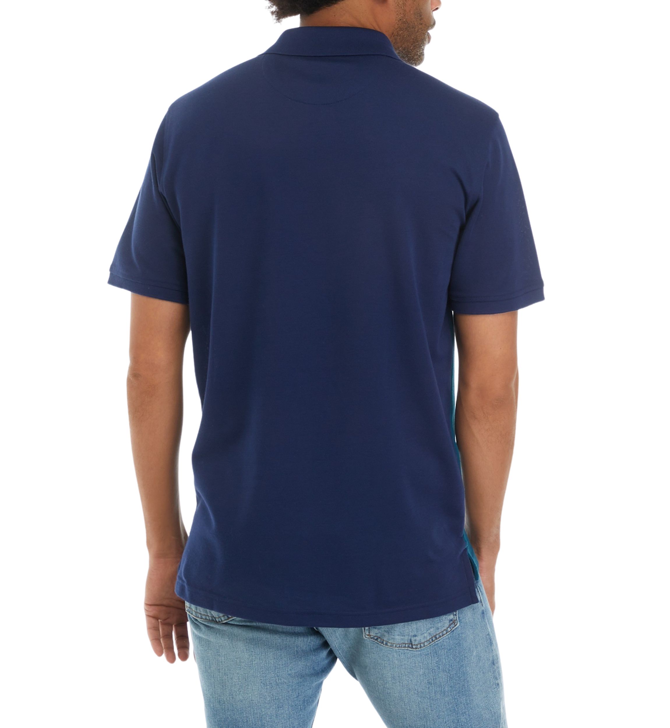 Short Sleeve Engineer Stripe Polo Shirt