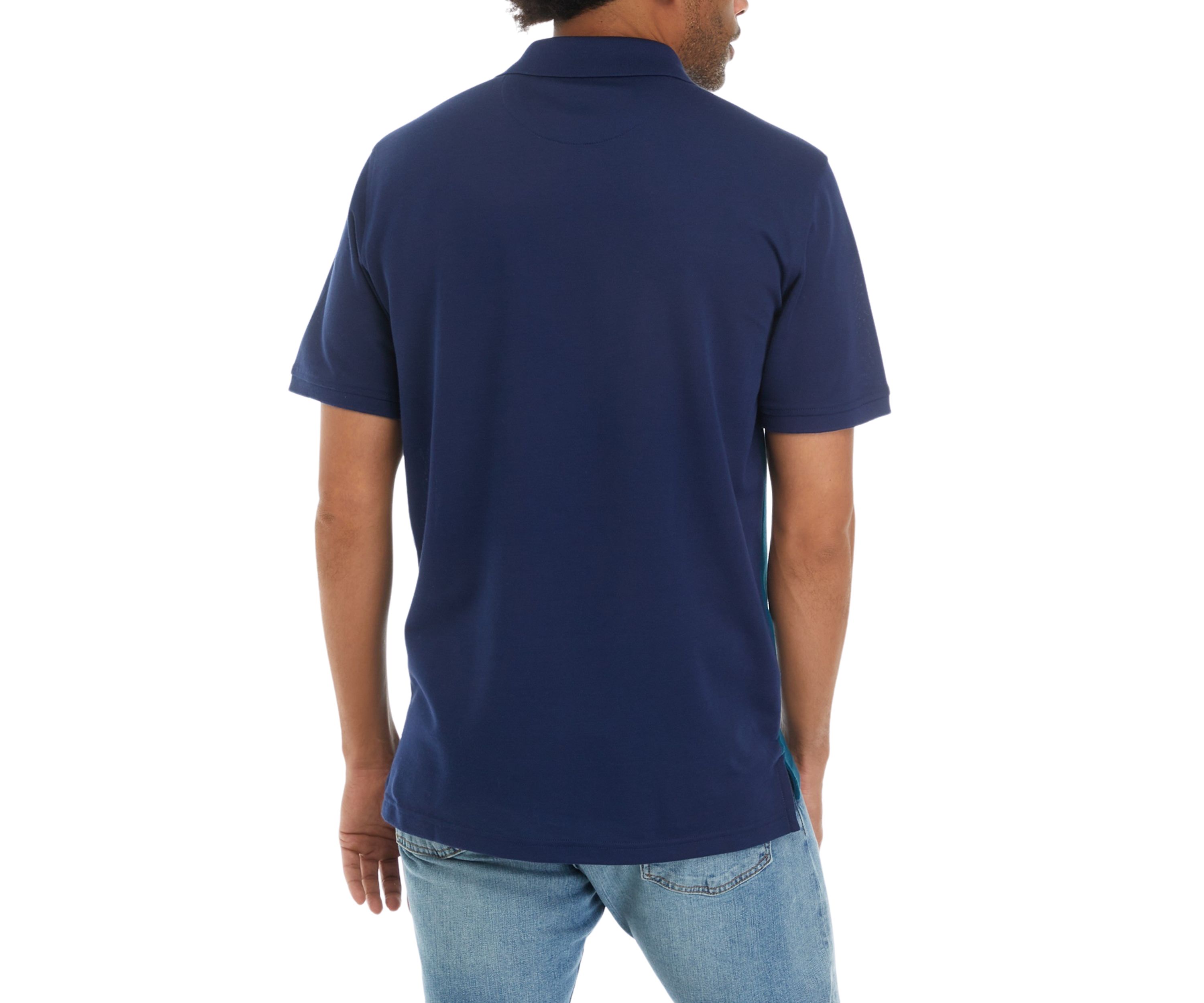 Short Sleeve Engineer Stripe Polo Shirt