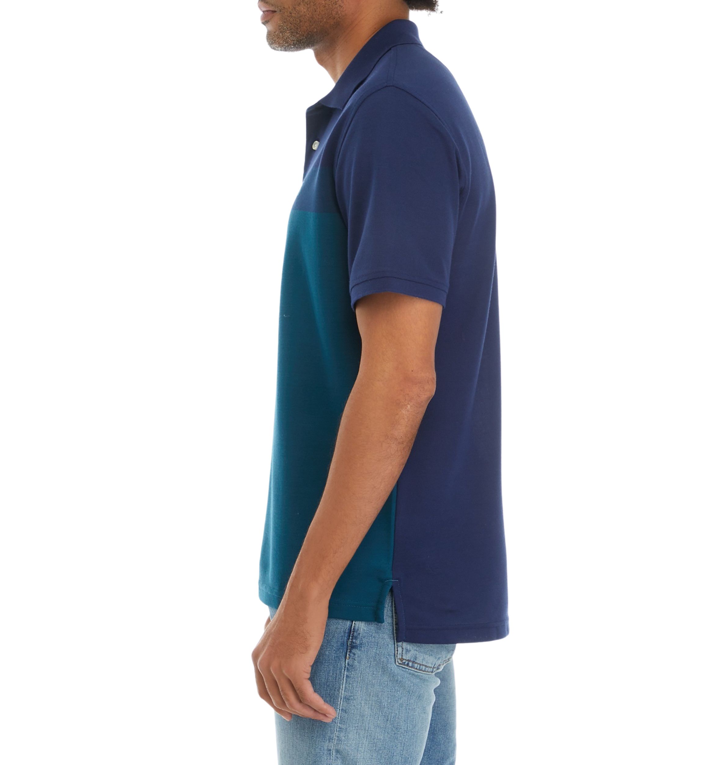 Short Sleeve Engineer Stripe Polo Shirt