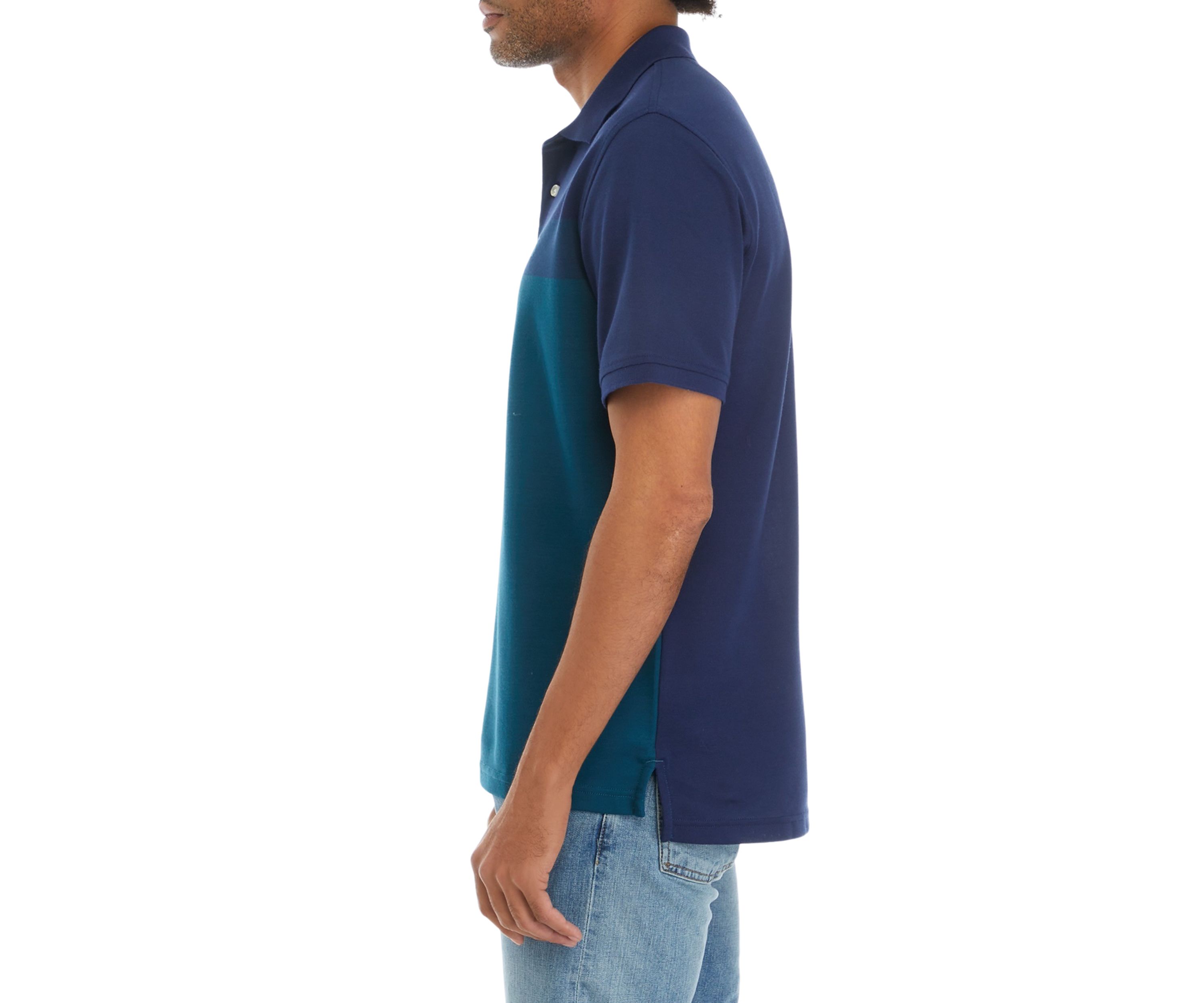 Short Sleeve Engineer Stripe Polo Shirt