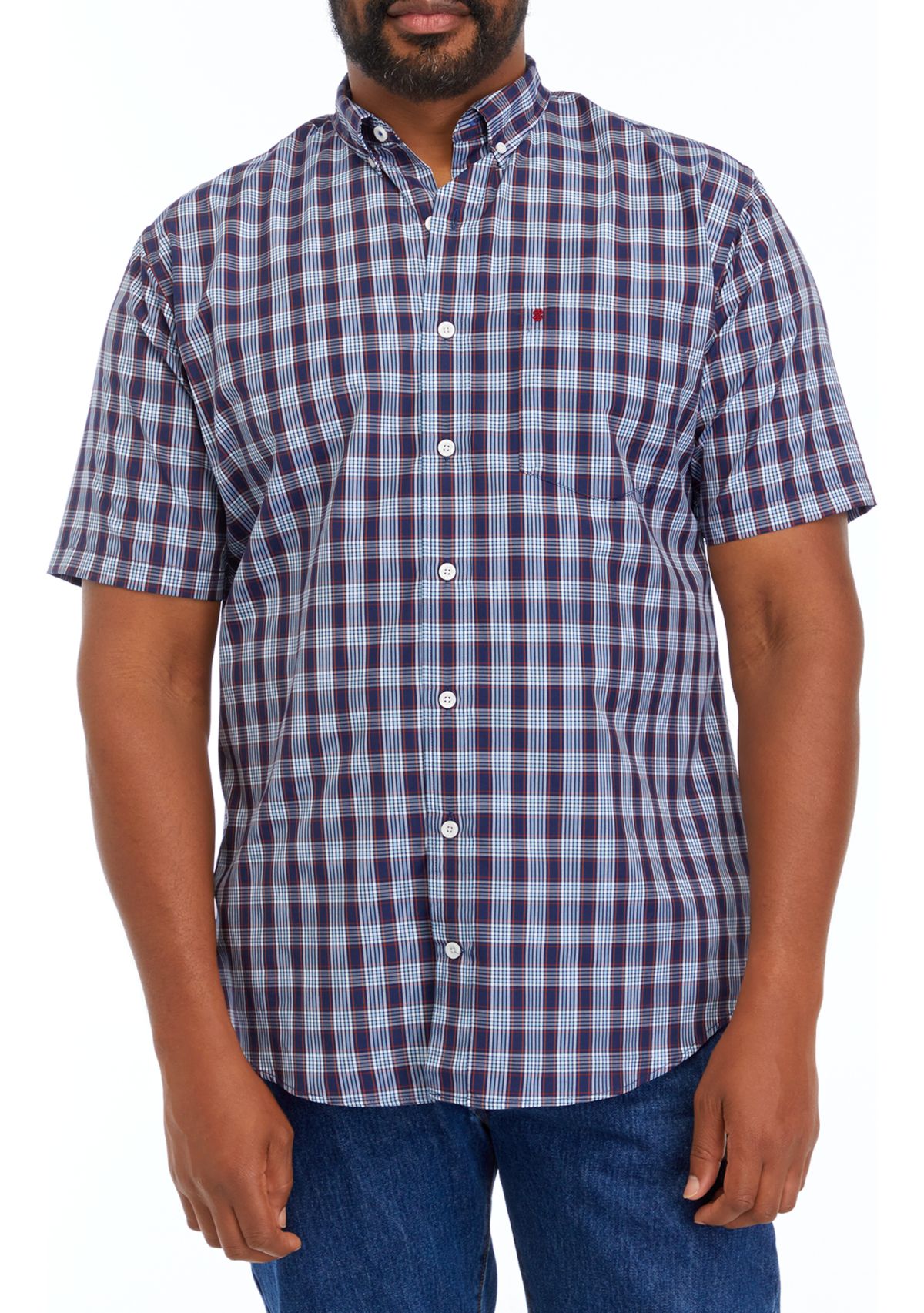 Big & Tall Short Sleeve Breeze Plaid Shirt