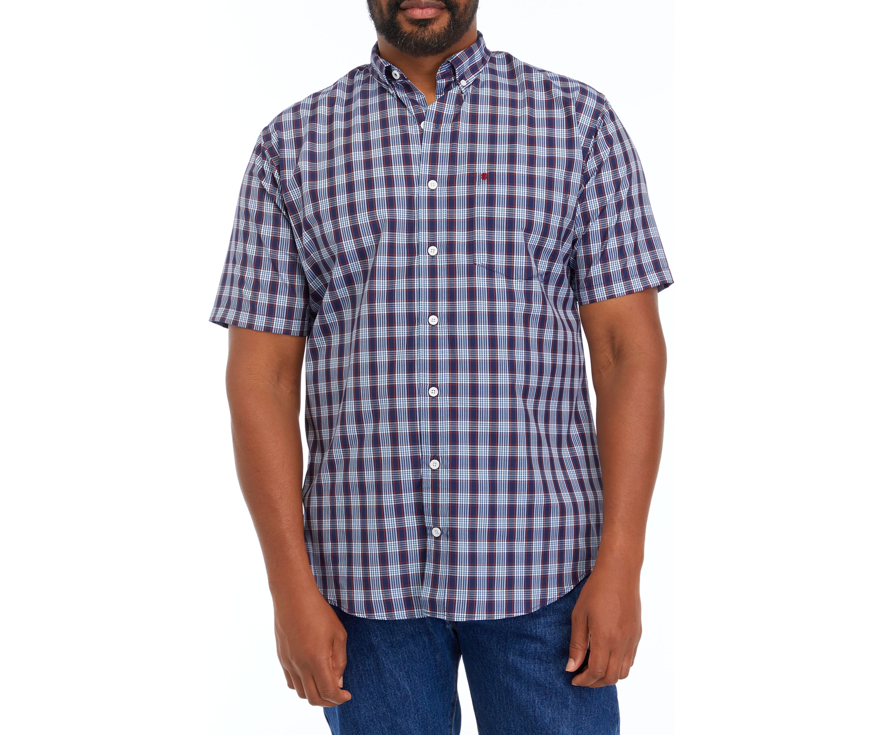 Big & Tall Short Sleeve Breeze Plaid Shirt