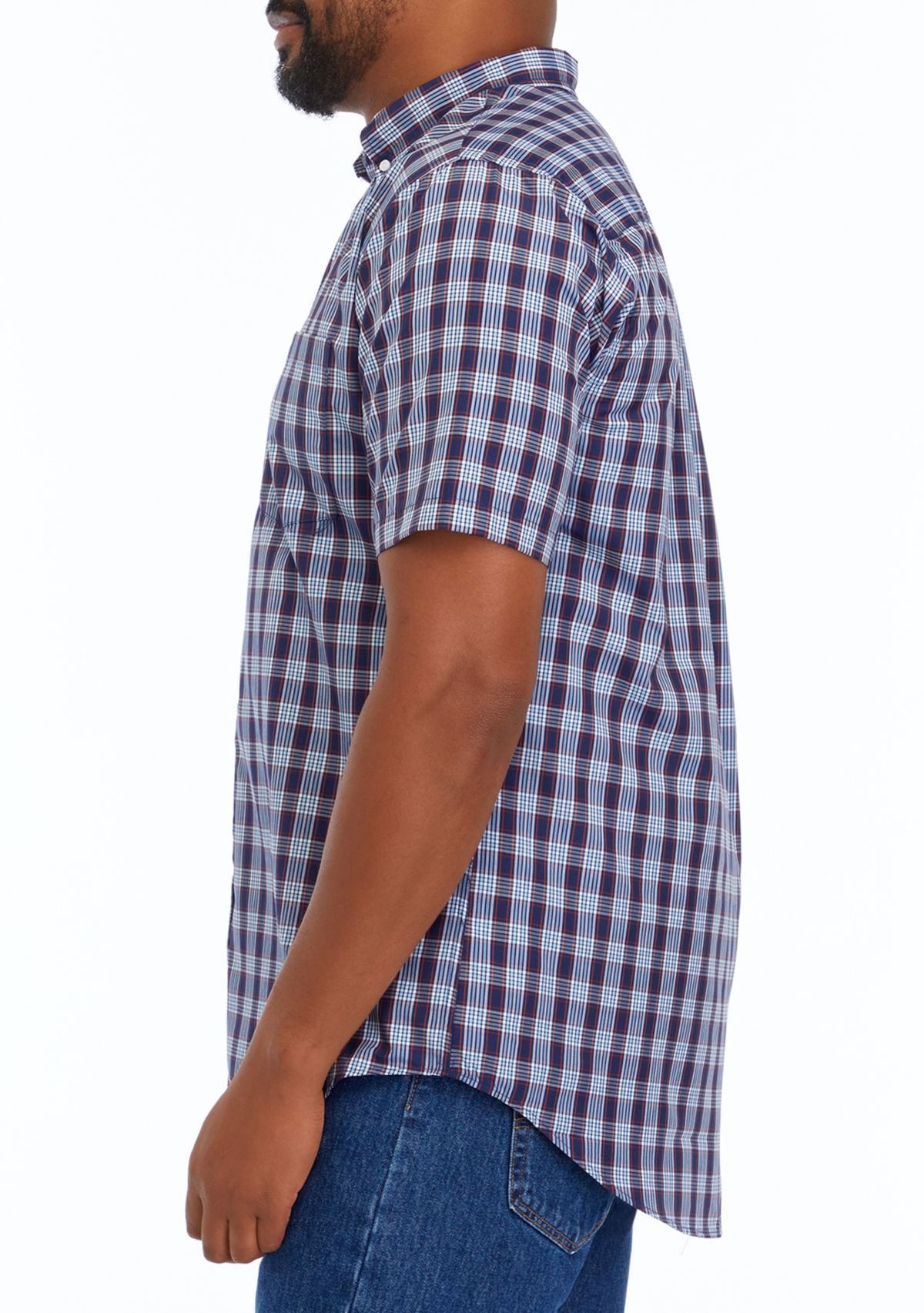 Big & Tall Short Sleeve Breeze Plaid Shirt