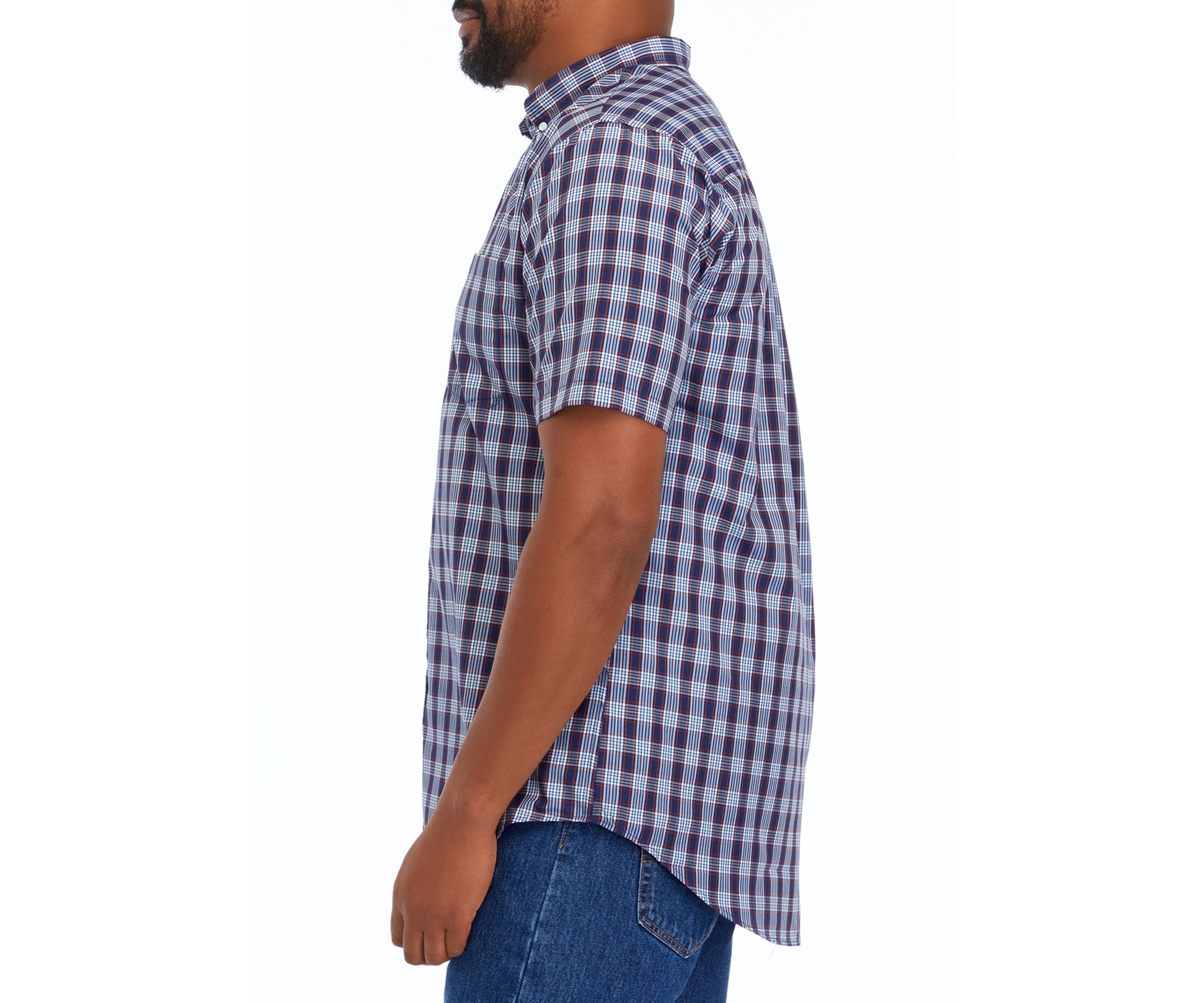 Big & Tall Short Sleeve Breeze Plaid Shirt