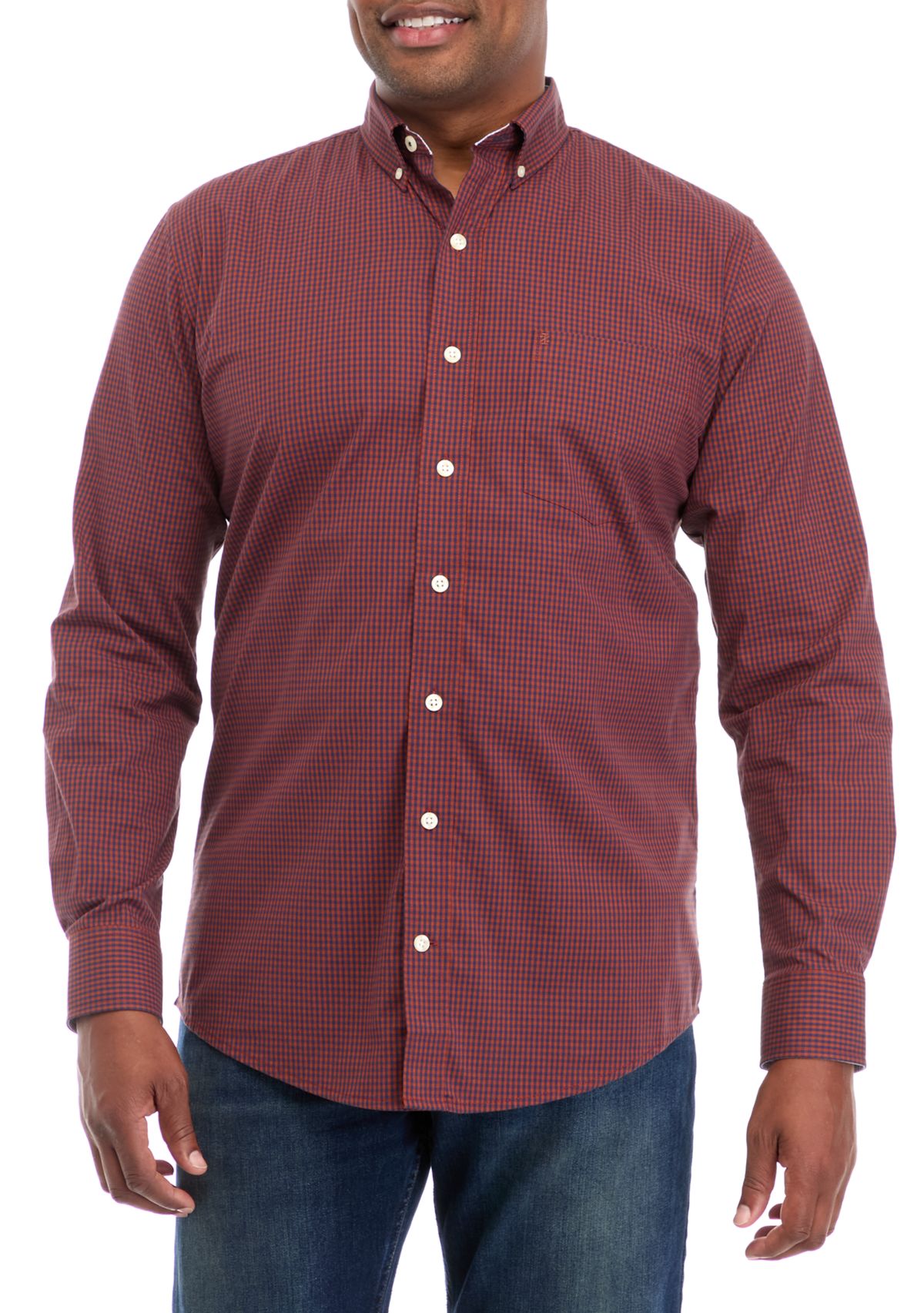 Big & Tall Comfort Performance Woven Button Down Shirt