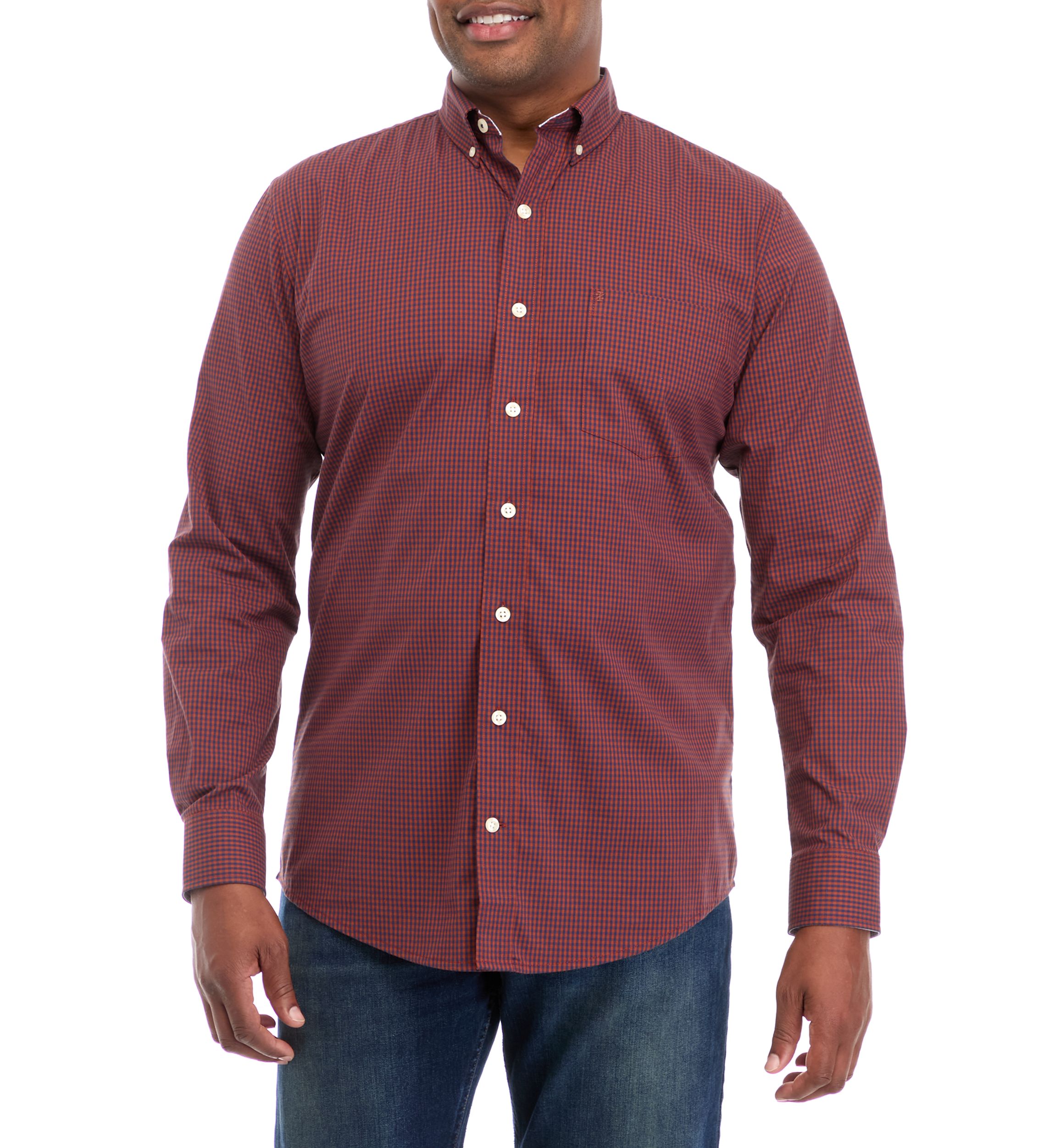 Big & Tall Comfort Performance Woven Button Down Shirt