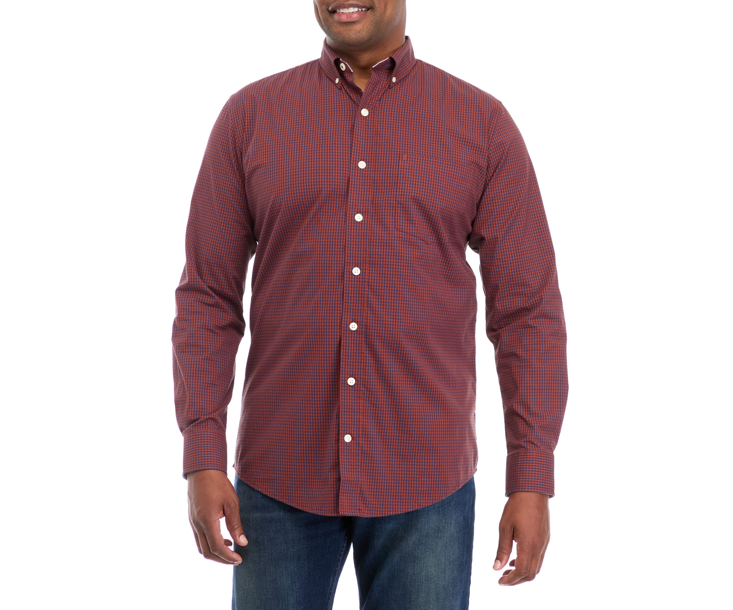 Big & Tall Comfort Performance Woven Button Down Shirt