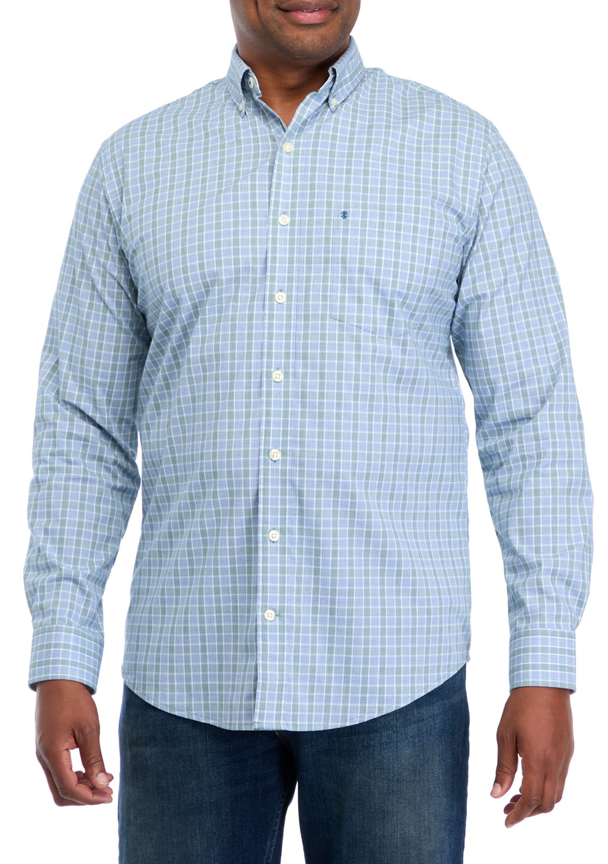 Big & Tall Comfort Performance Woven Button Down Shirt