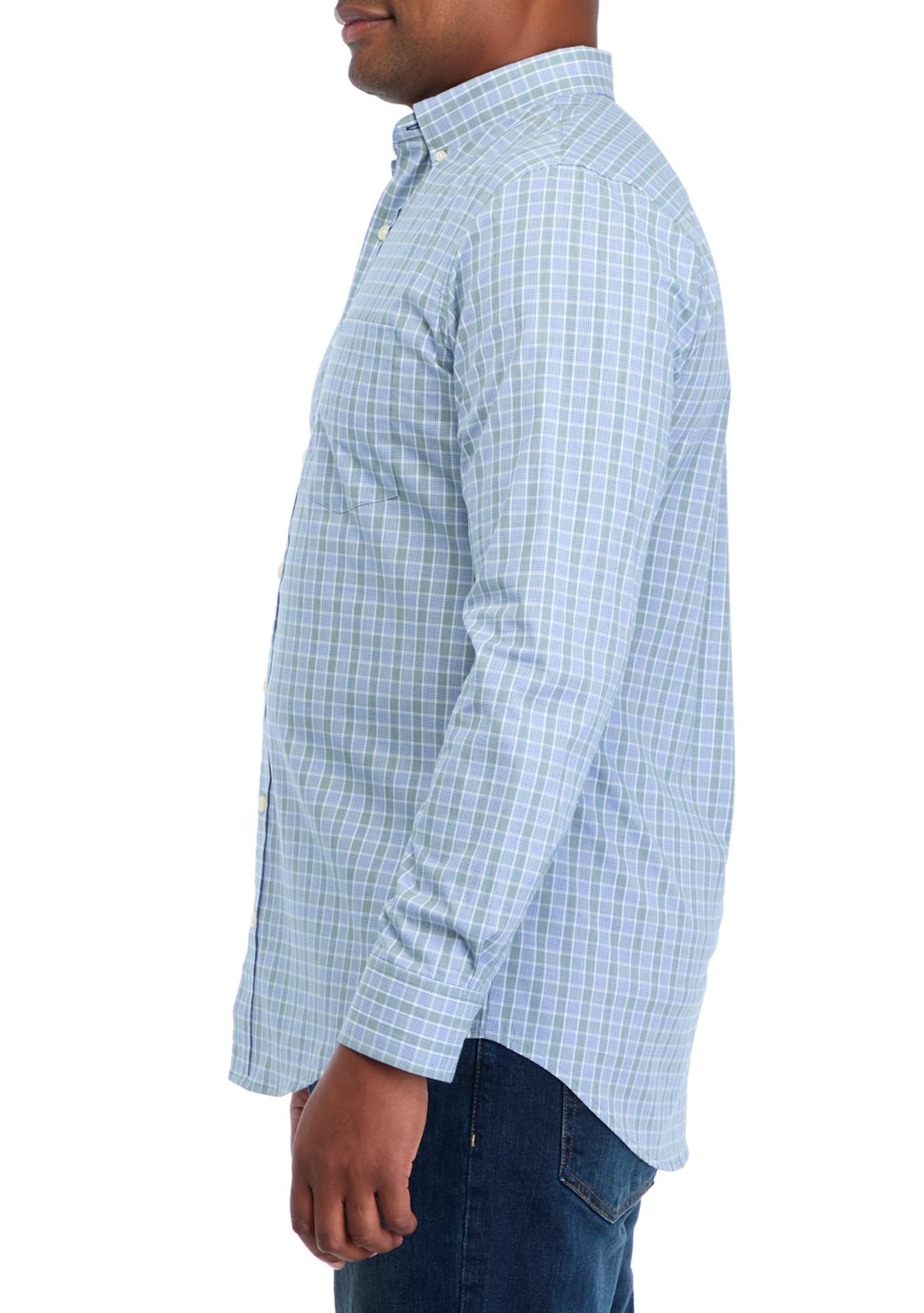 Big & Tall Comfort Performance Woven Button Down Shirt