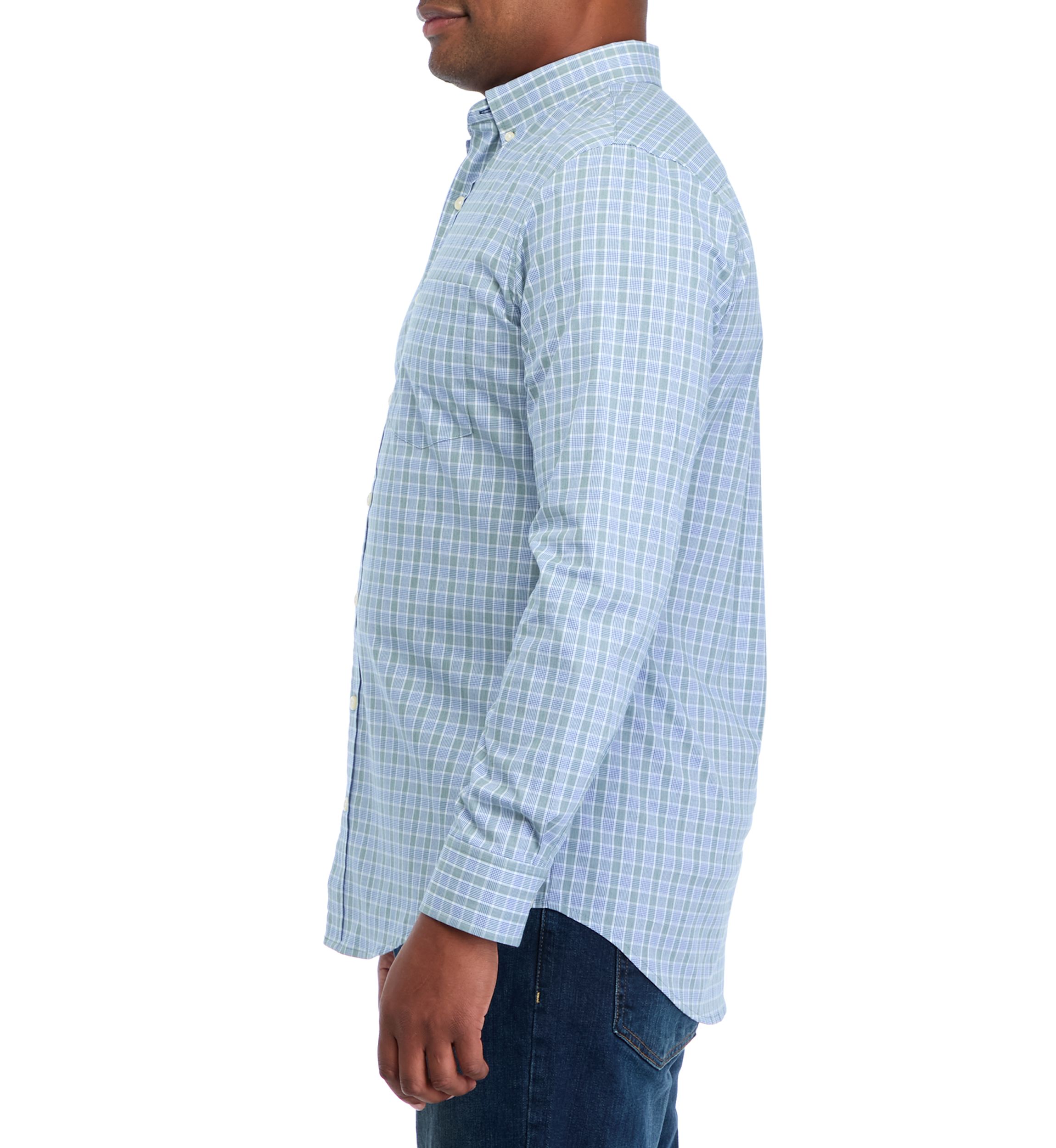 Big & Tall Comfort Performance Woven Button Down Shirt