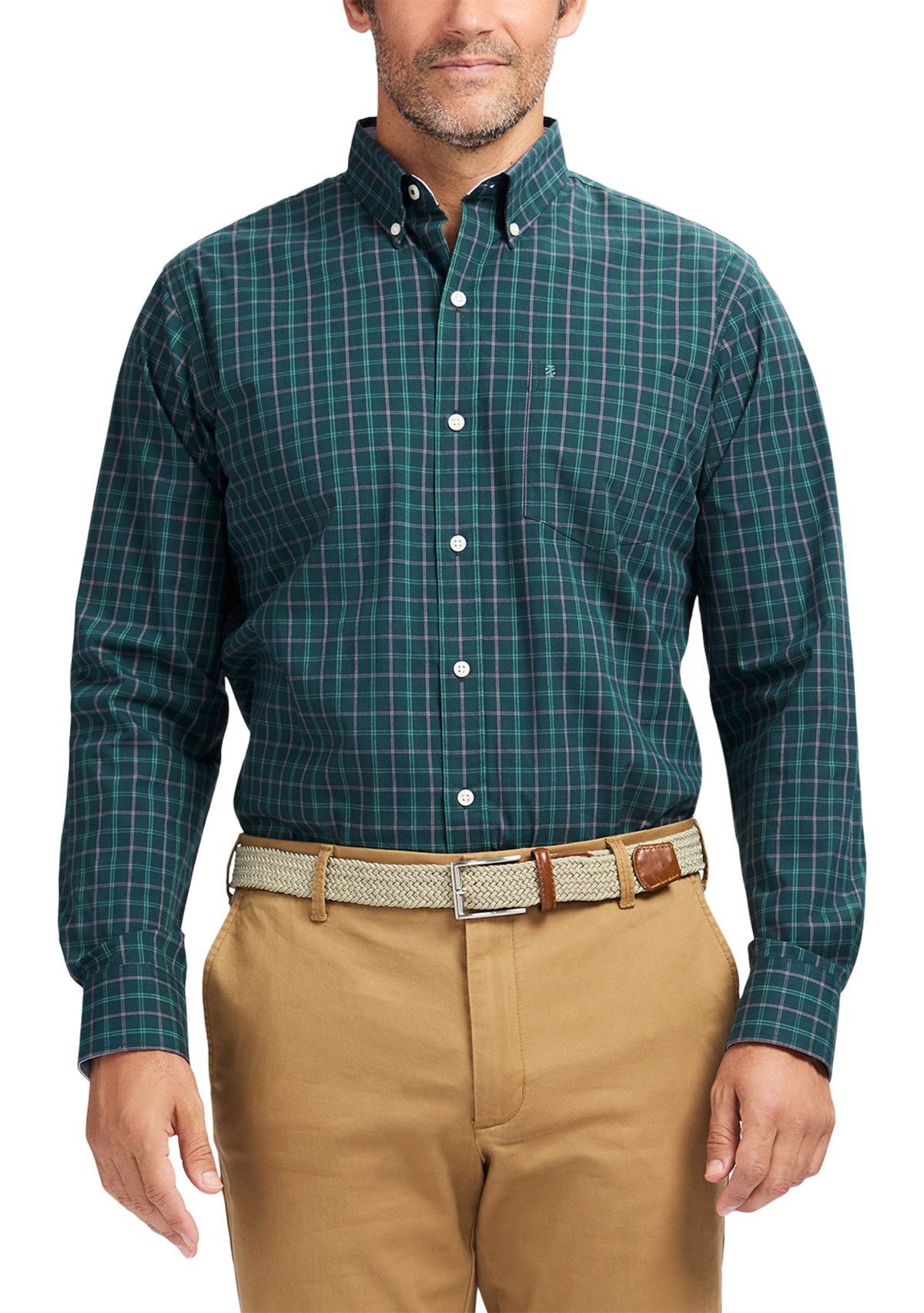 Comfort Performance Woven Plaid Shirt