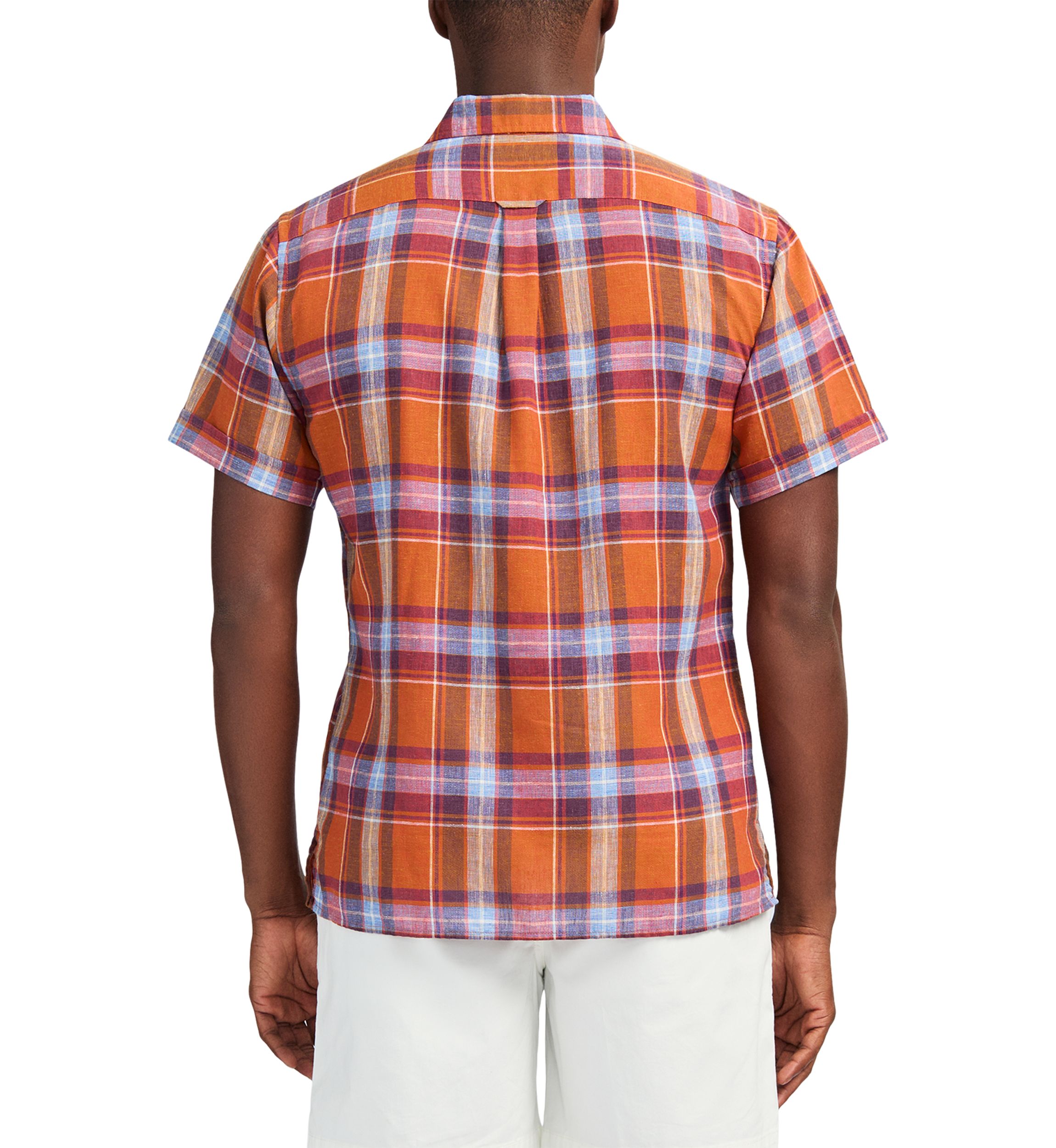 Short Sleeve Luxury Linen Woven Button Down Shirt