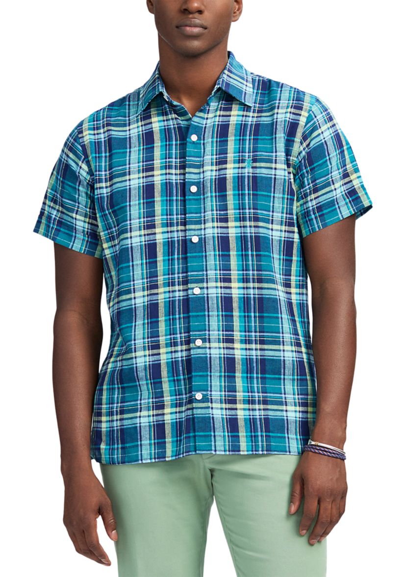 Short Sleeve Luxury Linen Woven Button Down Shirt