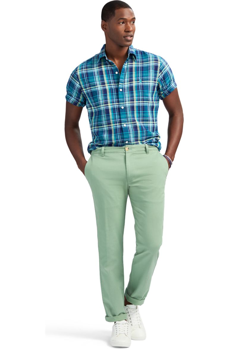 Short Sleeve Luxury Linen Woven Button Down Shirt
