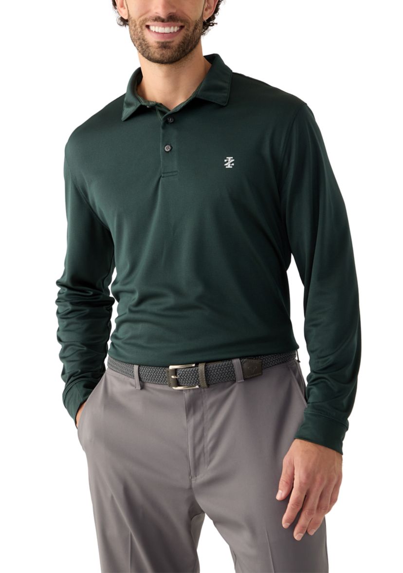 SwingFlex Elite – Long Sleeve Jacquard Polo Shirt