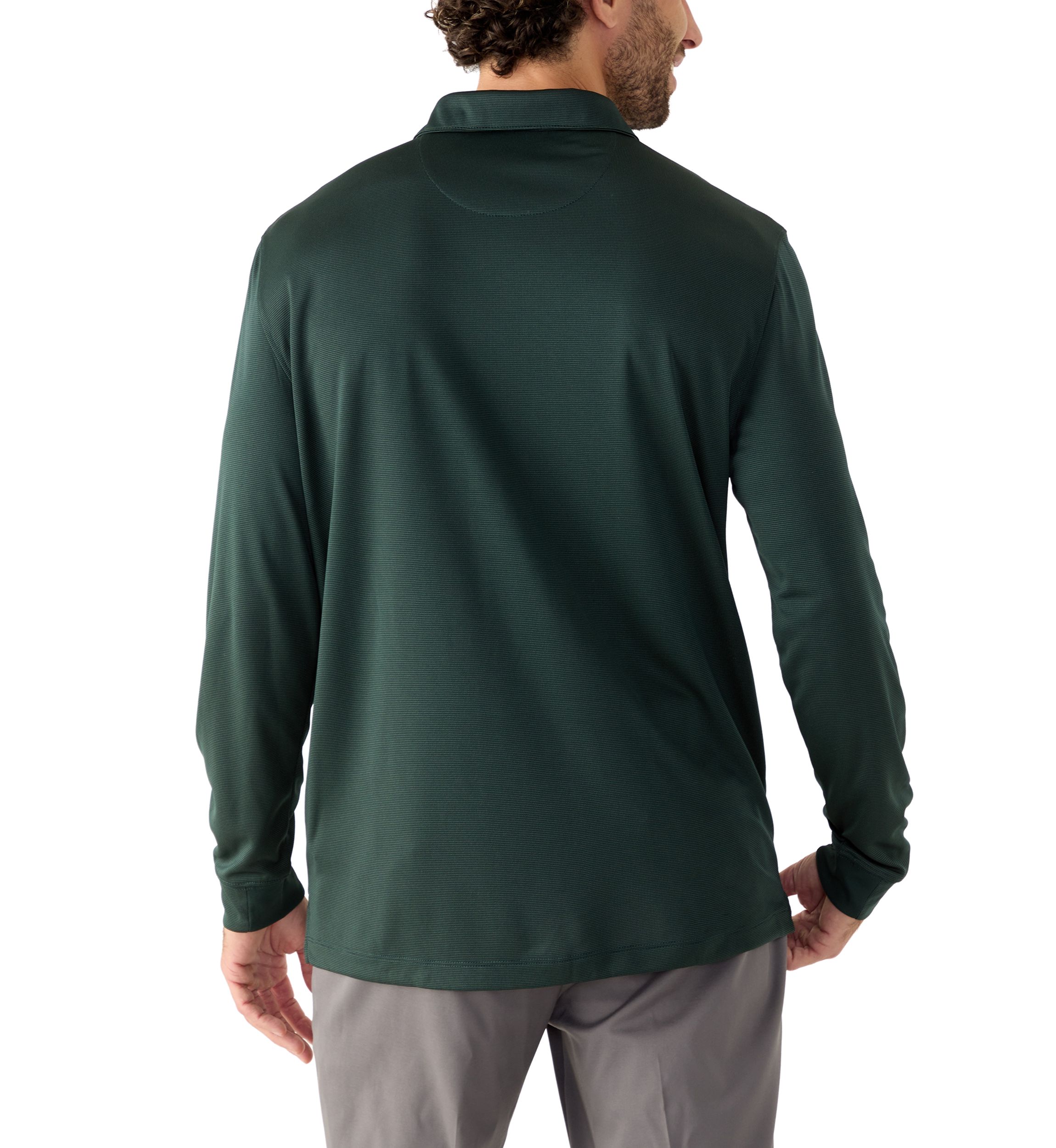 SwingFlex Elite – Long Sleeve Jacquard Polo Shirt