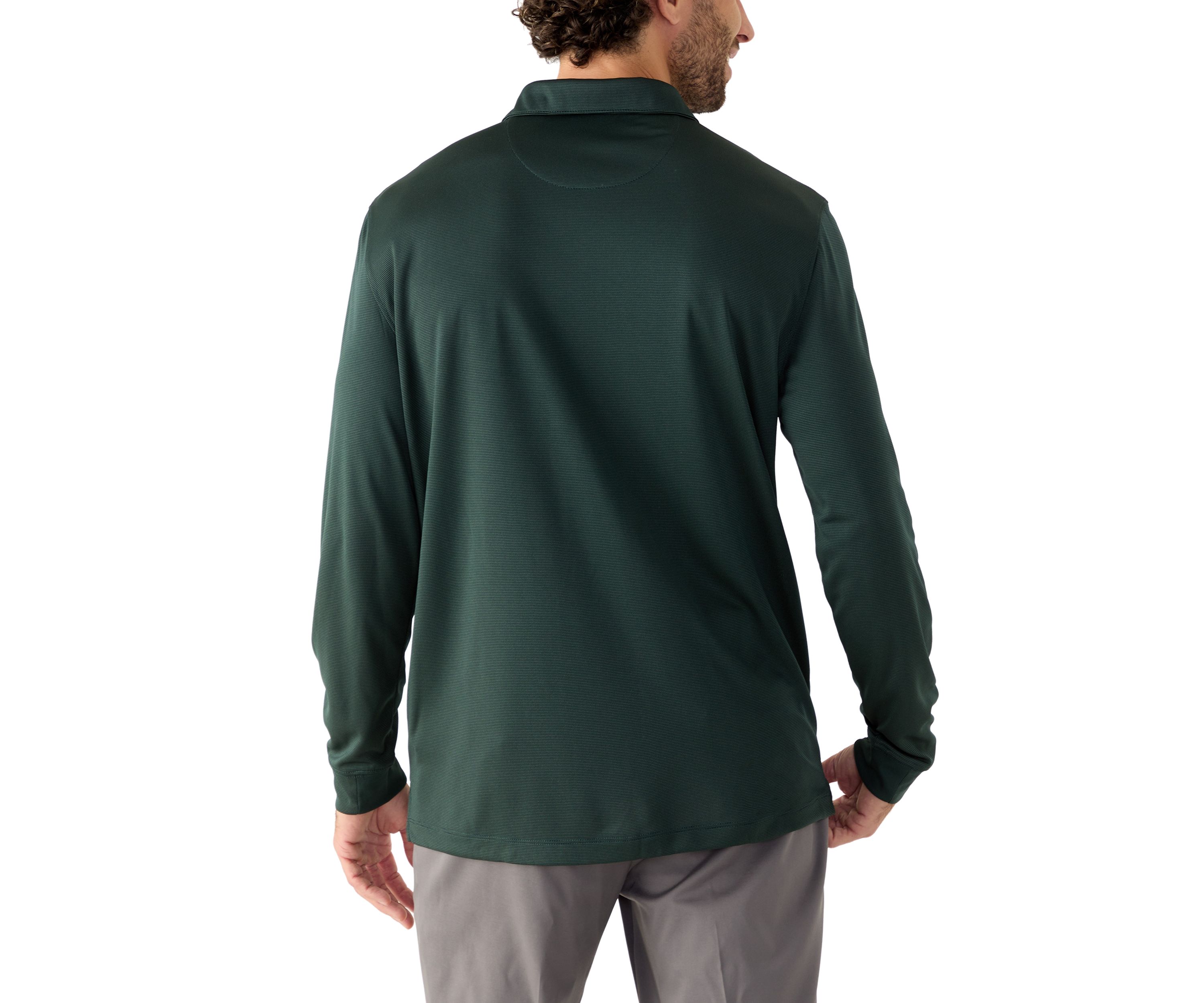 SwingFlex Elite – Long Sleeve Jacquard Polo Shirt