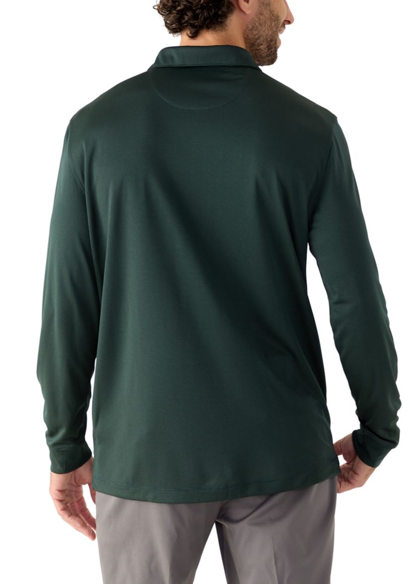 SwingFlex Elite – Long Sleeve Jacquard Polo Shirt