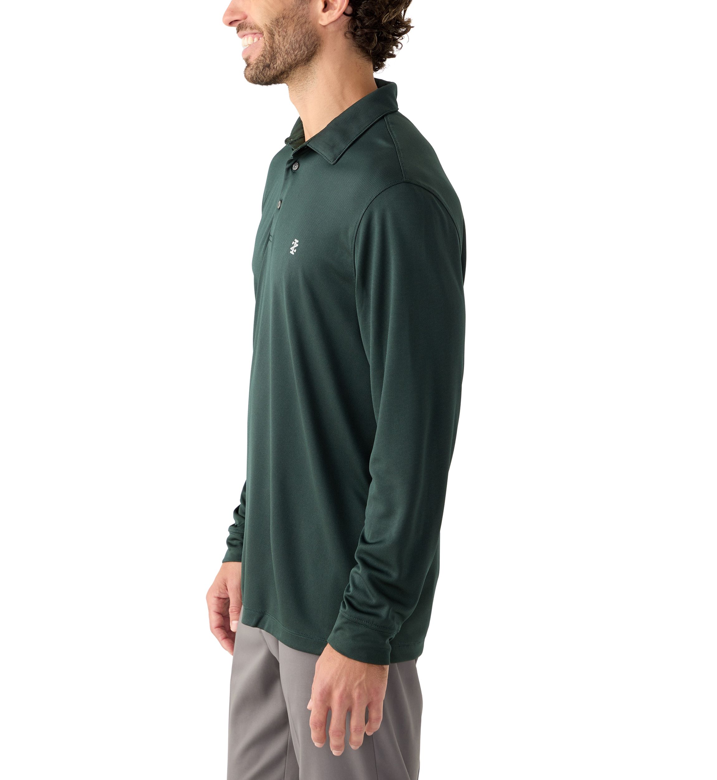 SwingFlex Elite – Long Sleeve Jacquard Polo Shirt