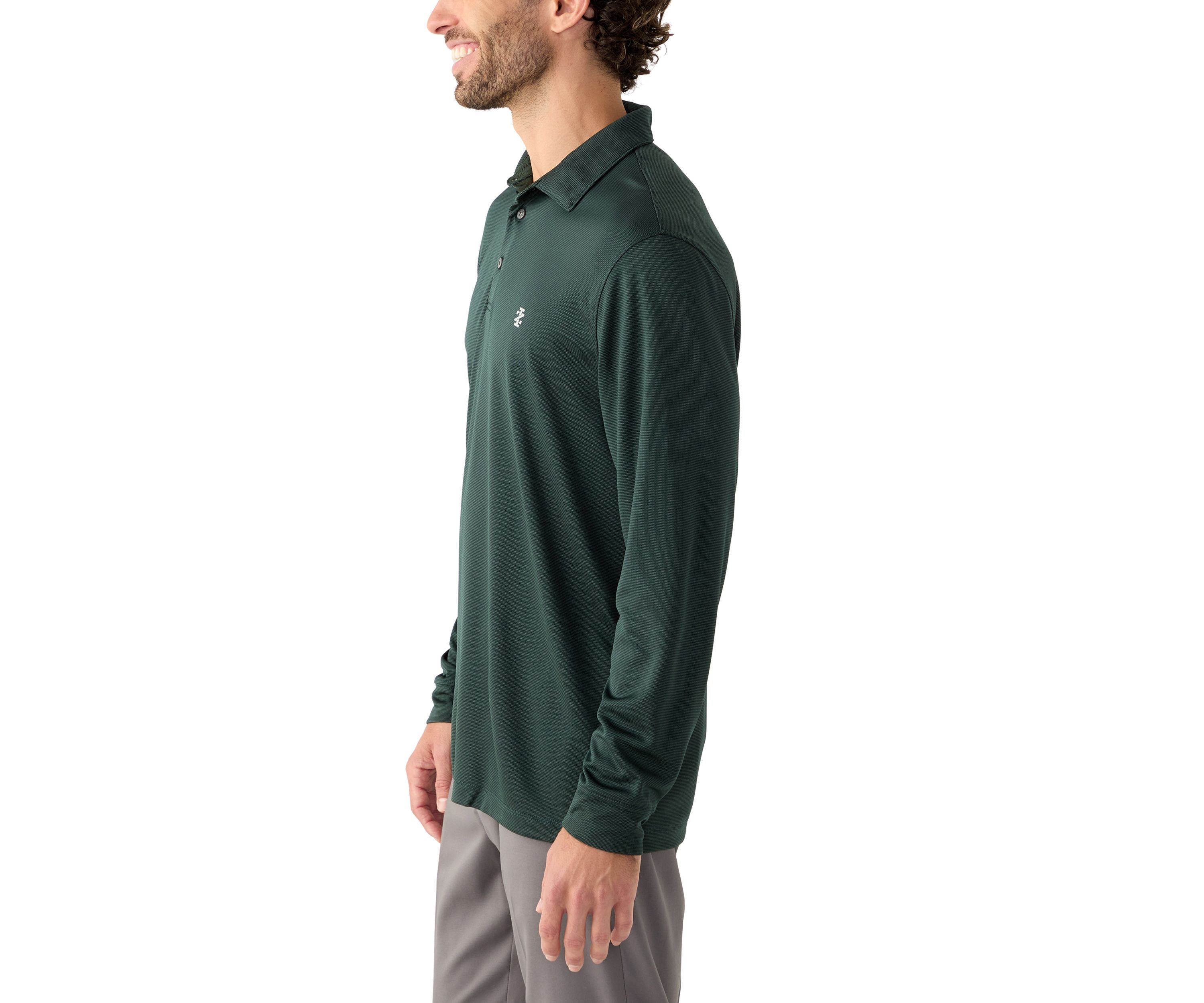 SwingFlex Elite – Long Sleeve Jacquard Polo Shirt