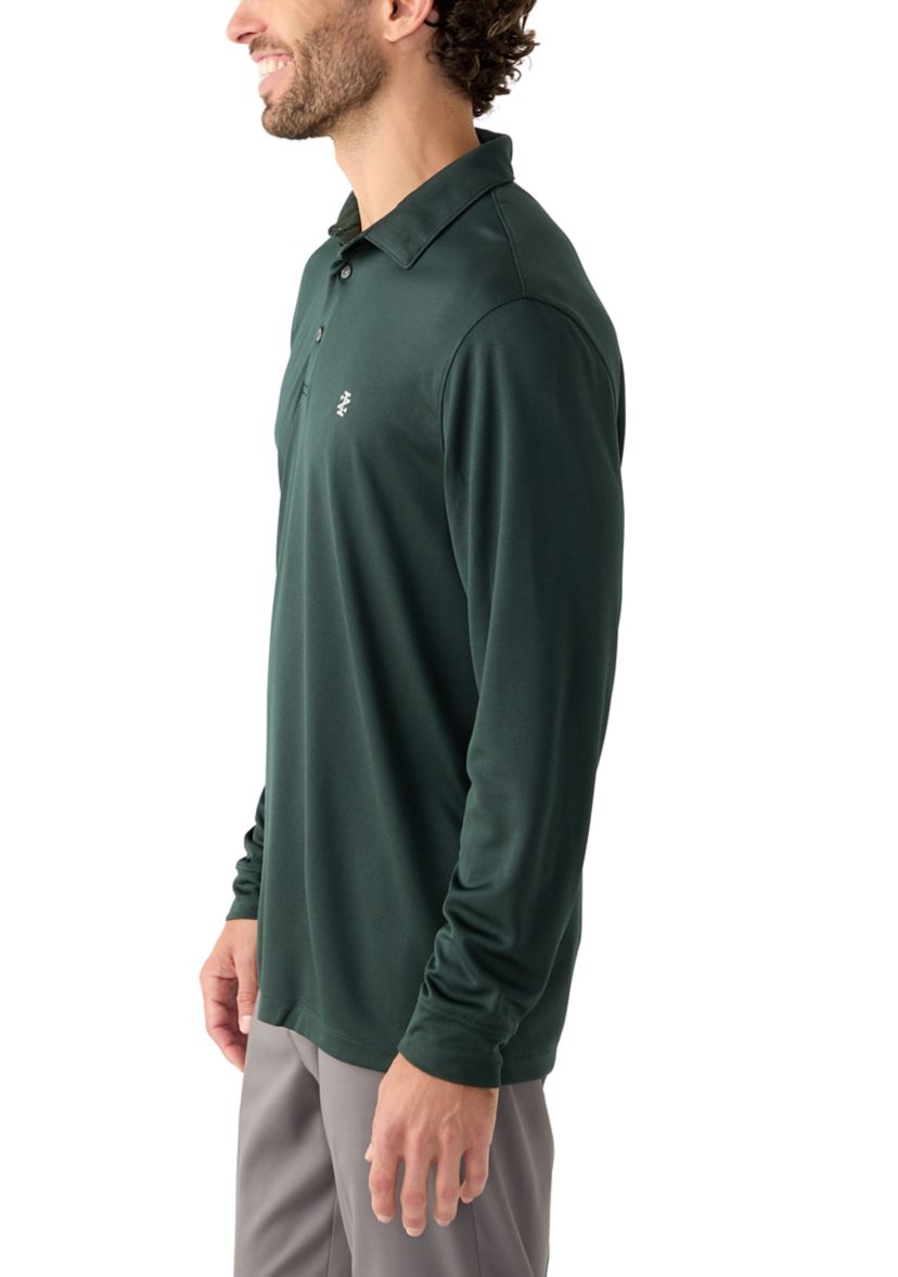 SwingFlex Elite – Long Sleeve Jacquard Polo Shirt