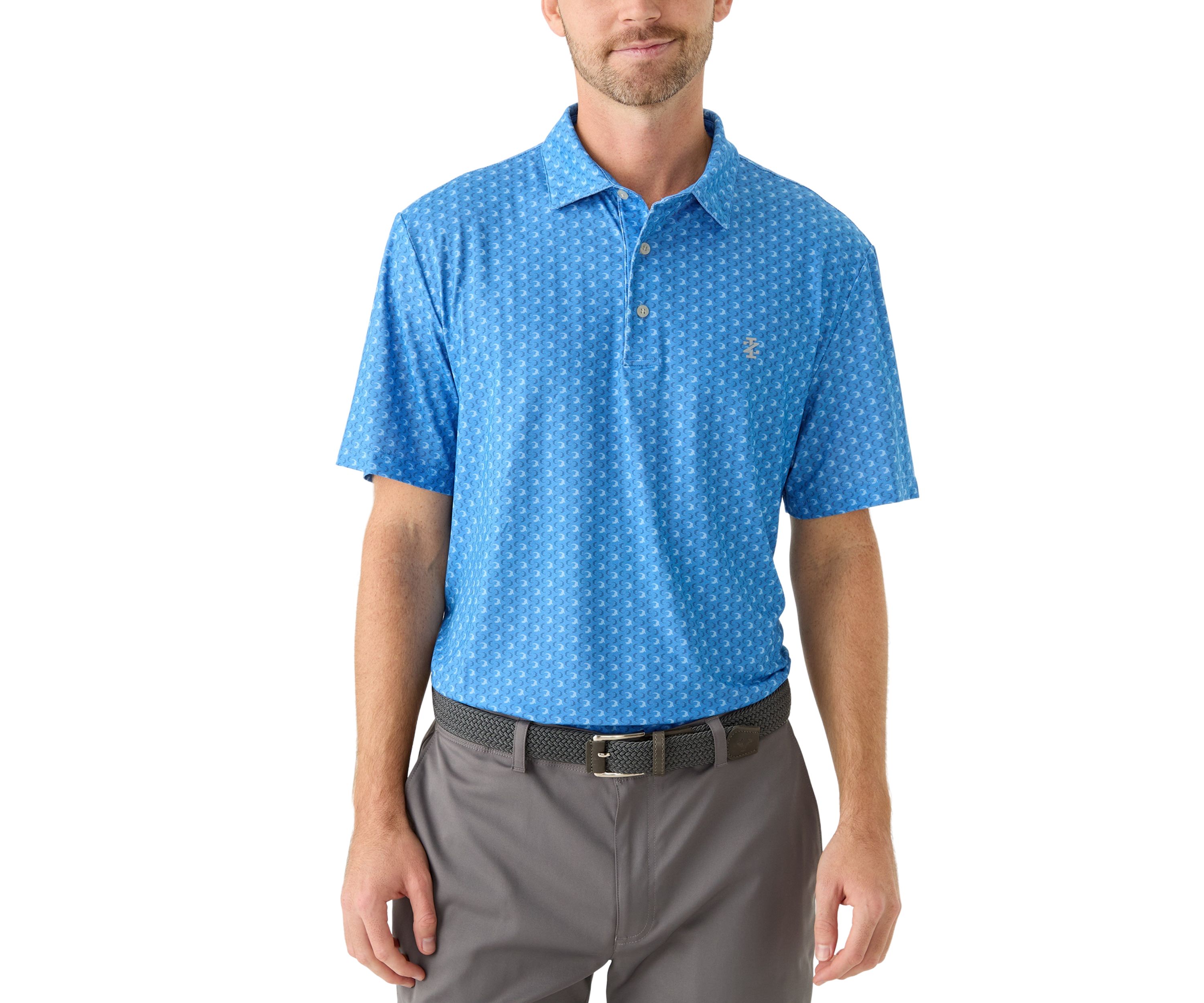 Gator Print Polo Shirt