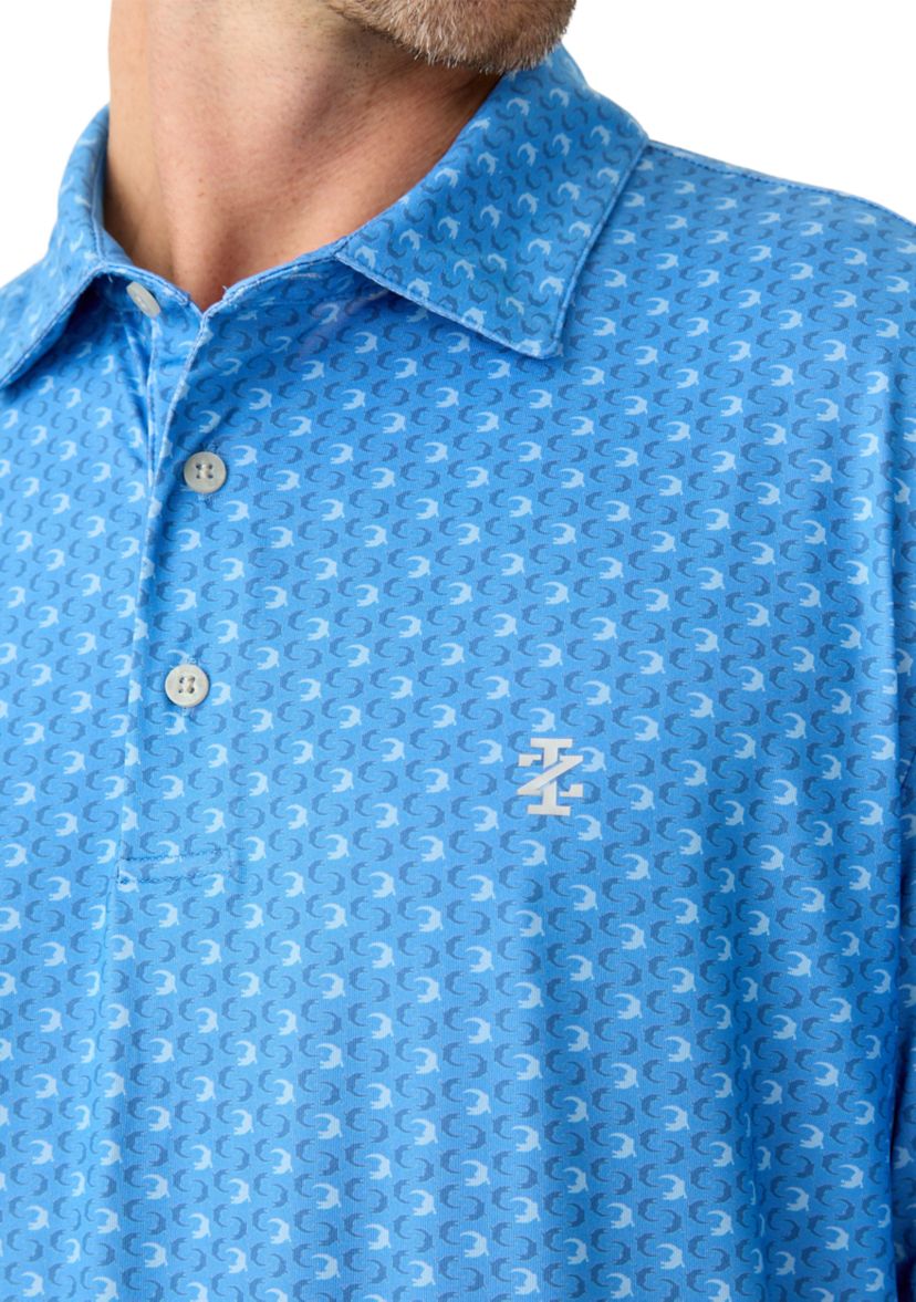 Gator Print Polo Shirt