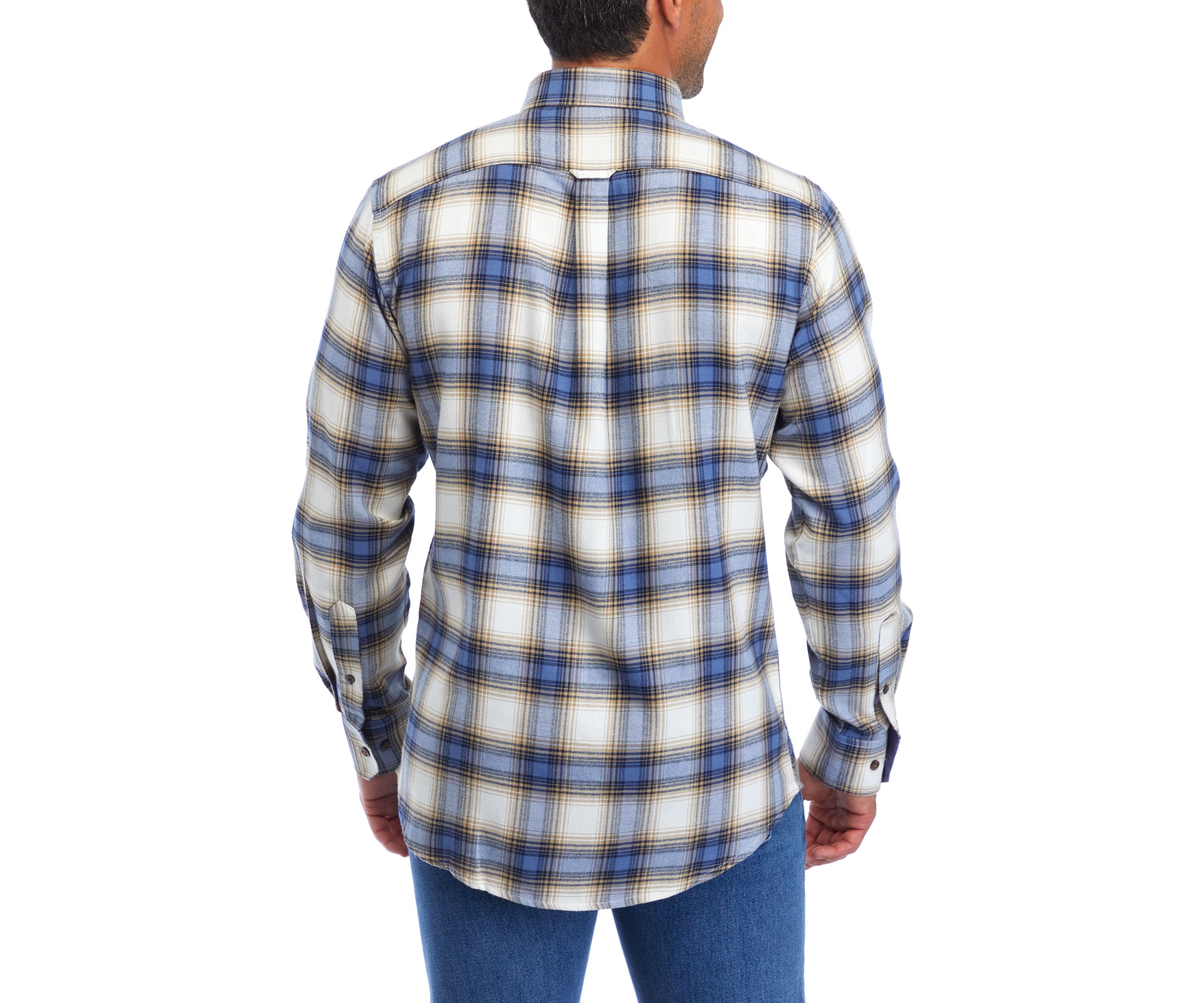 Large Plaid Flannel Button Down Shirt