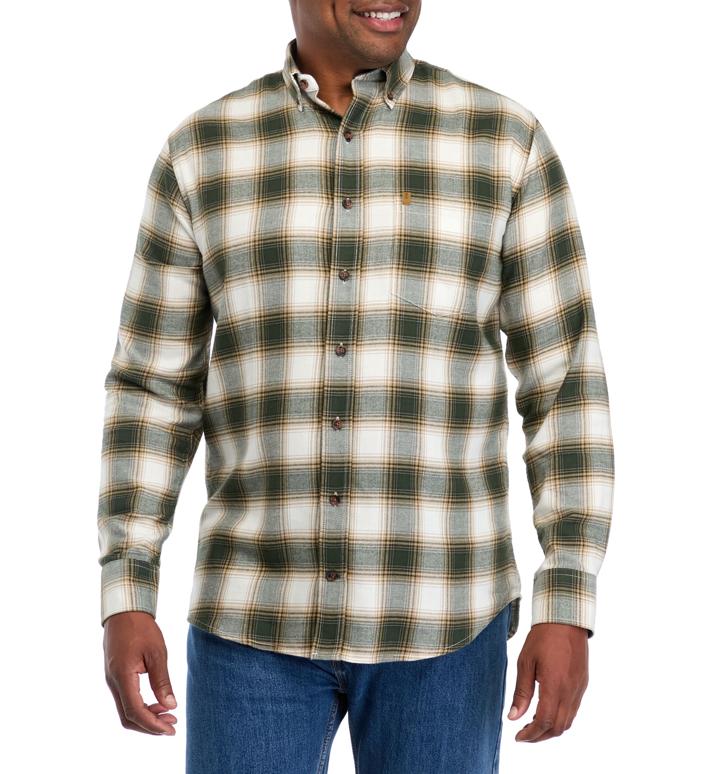 Big & Tall Long Sleeve Plaid Flannel Shirt 