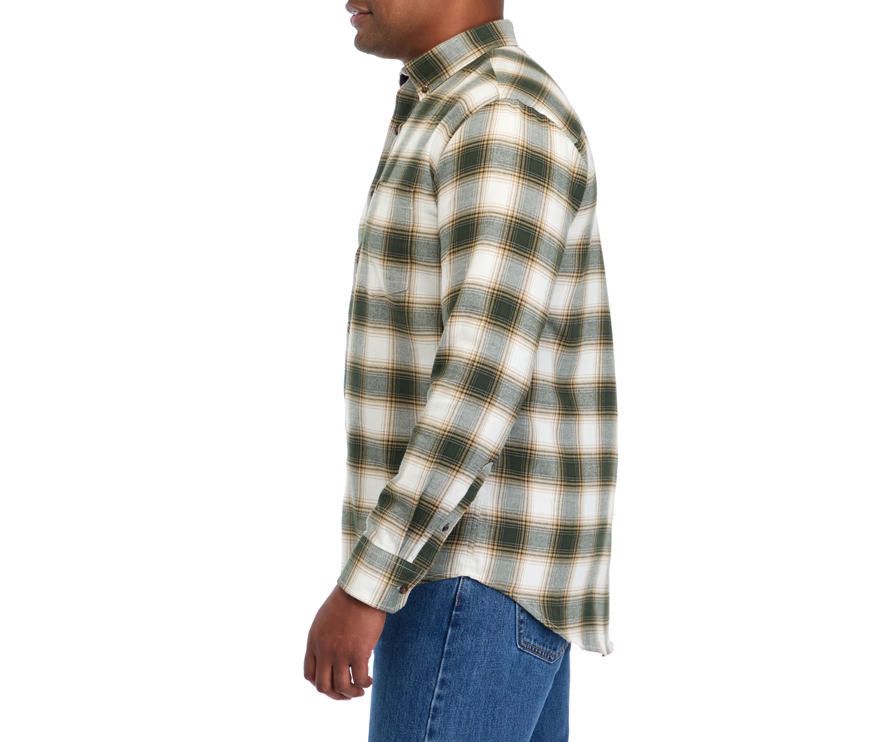 Big & Tall Long Sleeve Plaid Flannel Shirt 