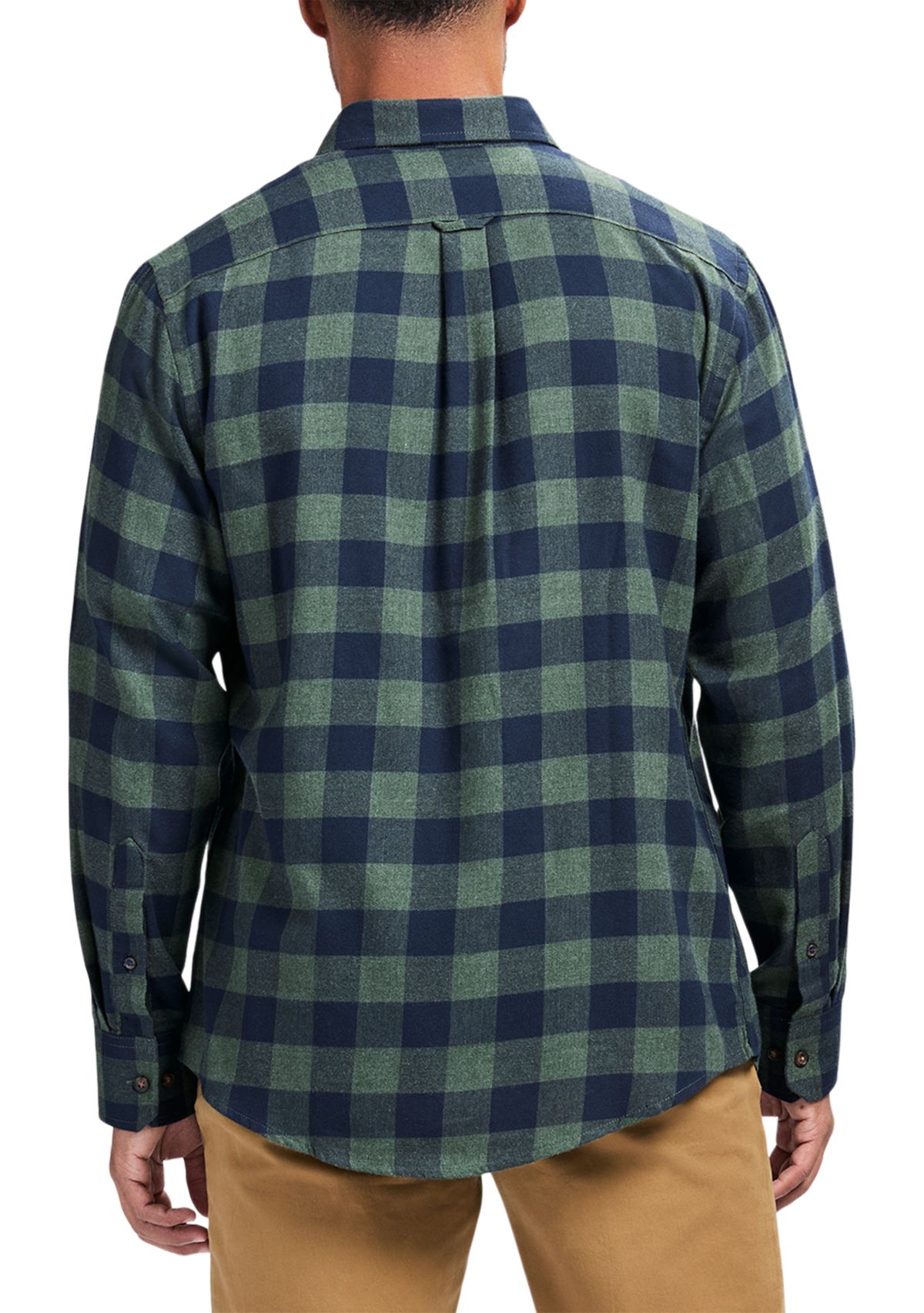 Gingham Printed Button Down Flannel Shirt