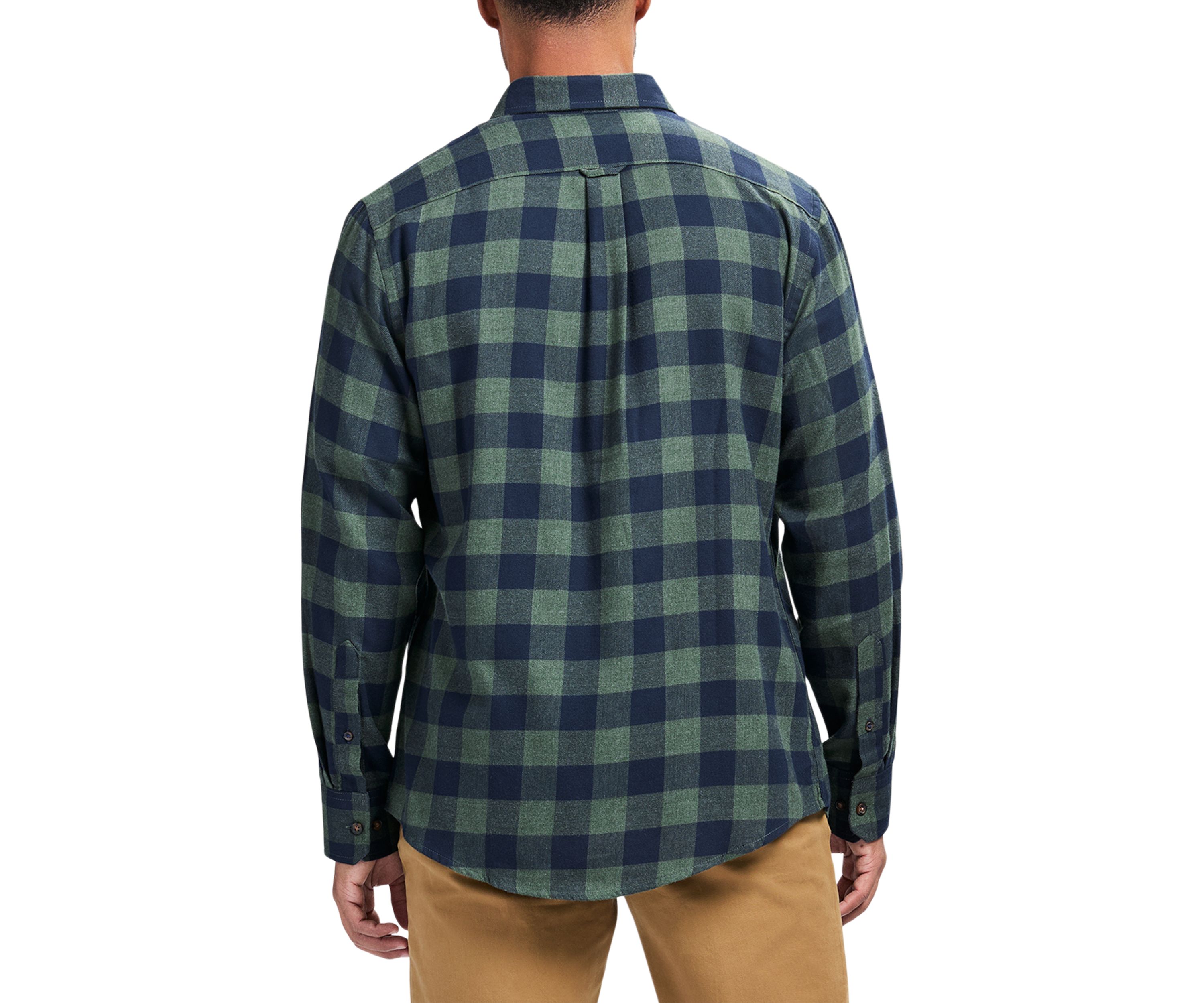 Gingham Printed Button Down Flannel Shirt