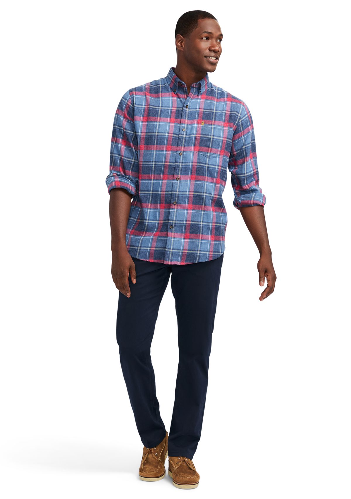 Plaid Printed Button Down Flannel Shirt