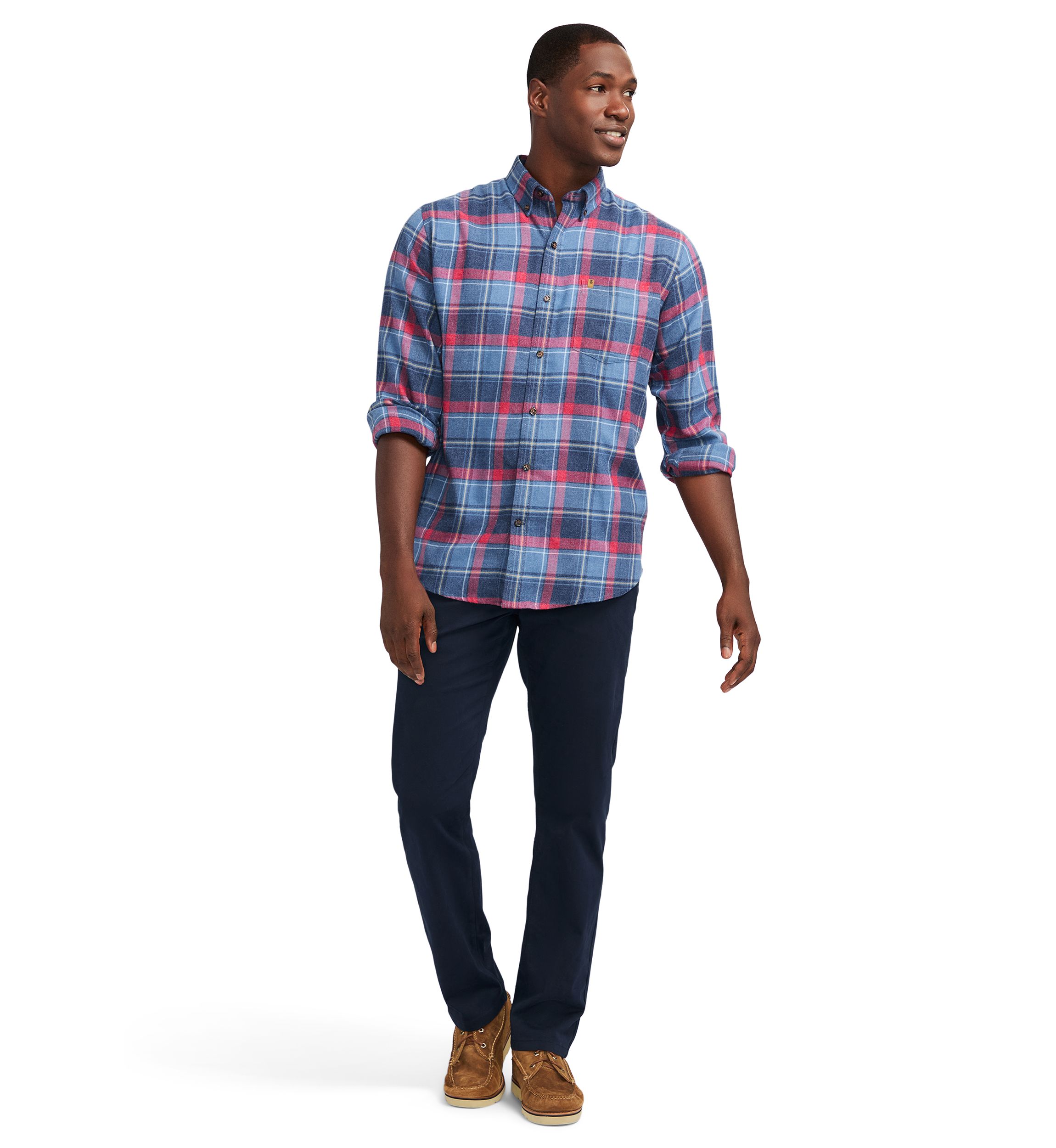 Plaid Printed Button Down Flannel Shirt
