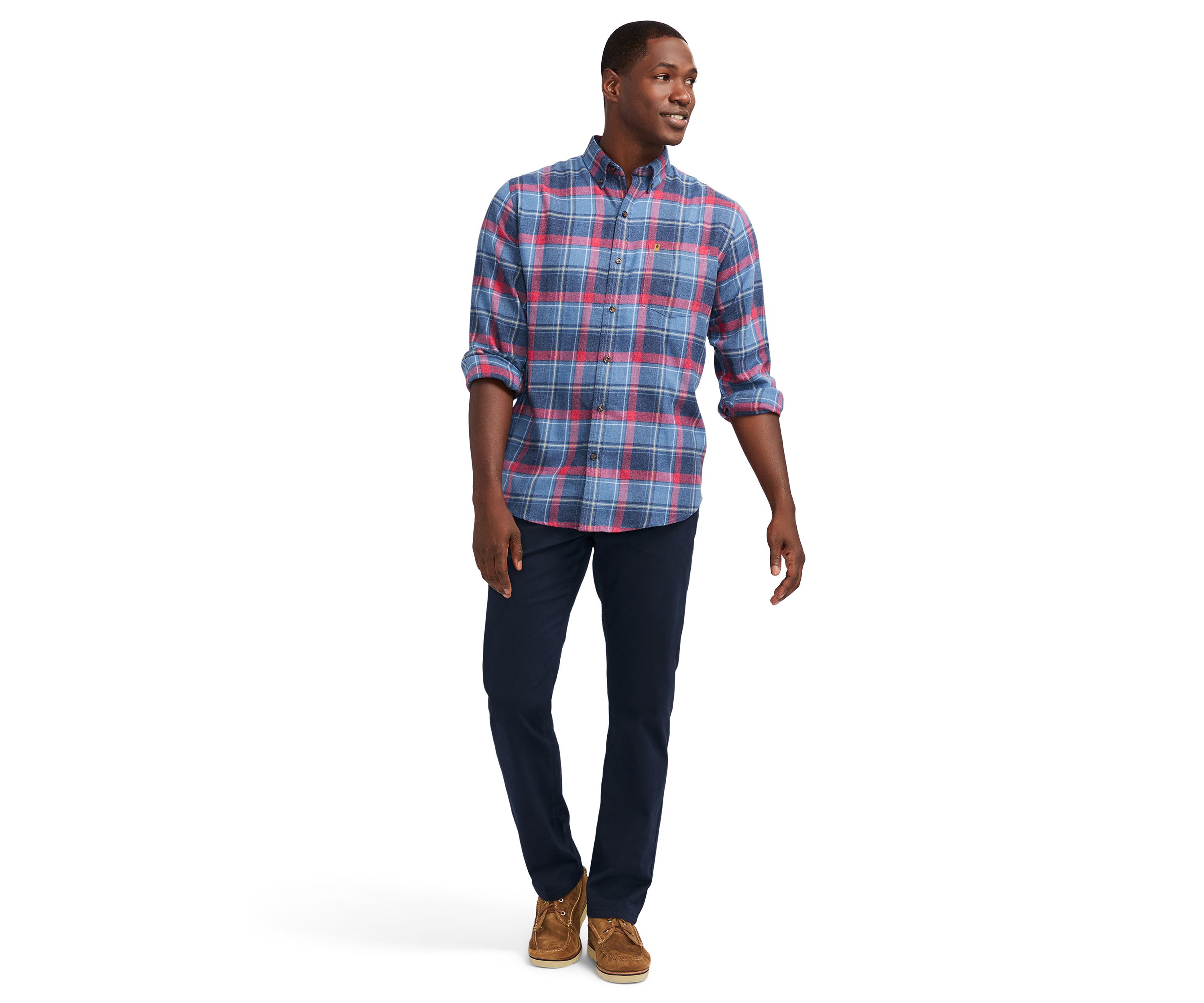 Plaid Printed Button Down Flannel Shirt