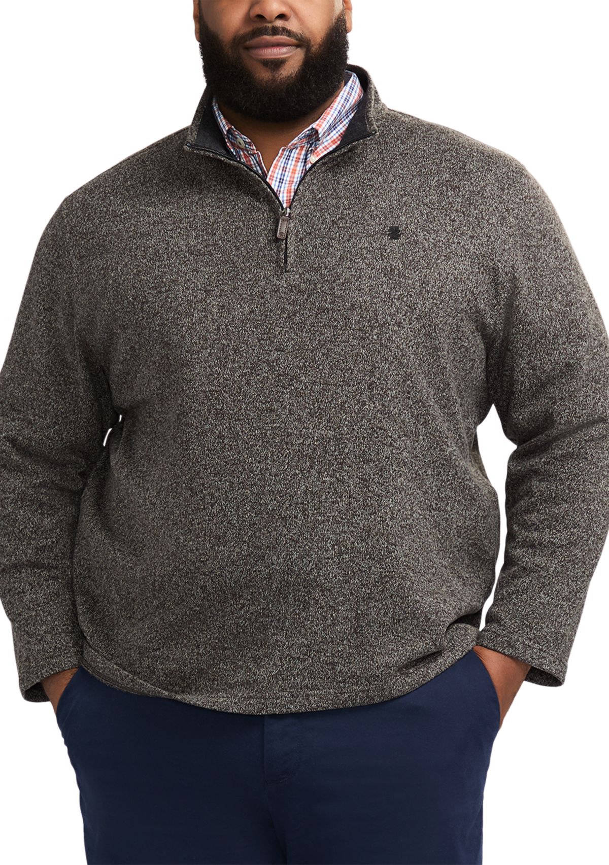 Big & Tall Sweater Fleece 1/4 Zip Pullover