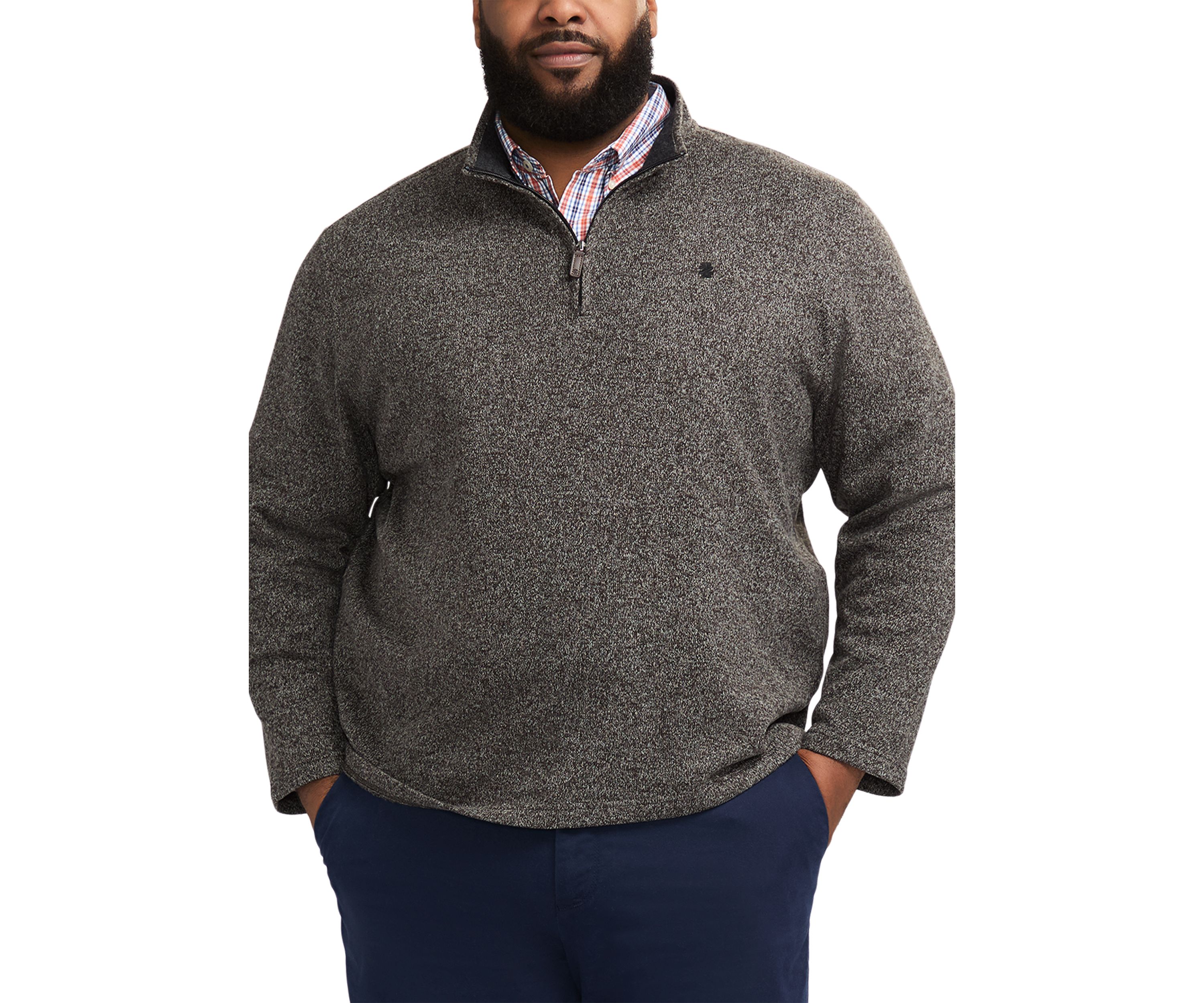 Big & Tall Sweater Fleece 1/4 Zip Pullover