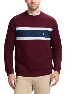 IZOD Men's Advantage Fleece Crew Neck Sweater, Small