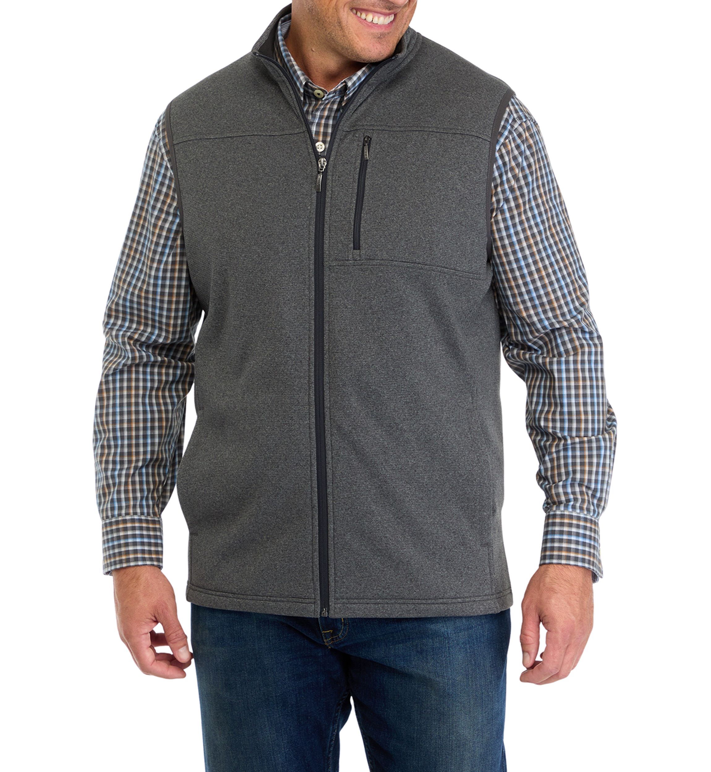 Big & Tall Striped Fleece Vest