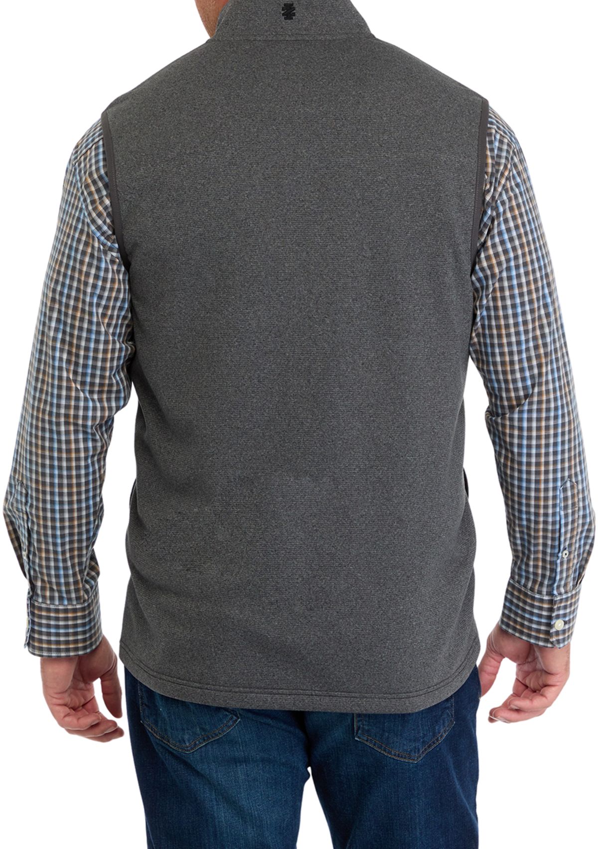 Big & Tall Striped Fleece Vest