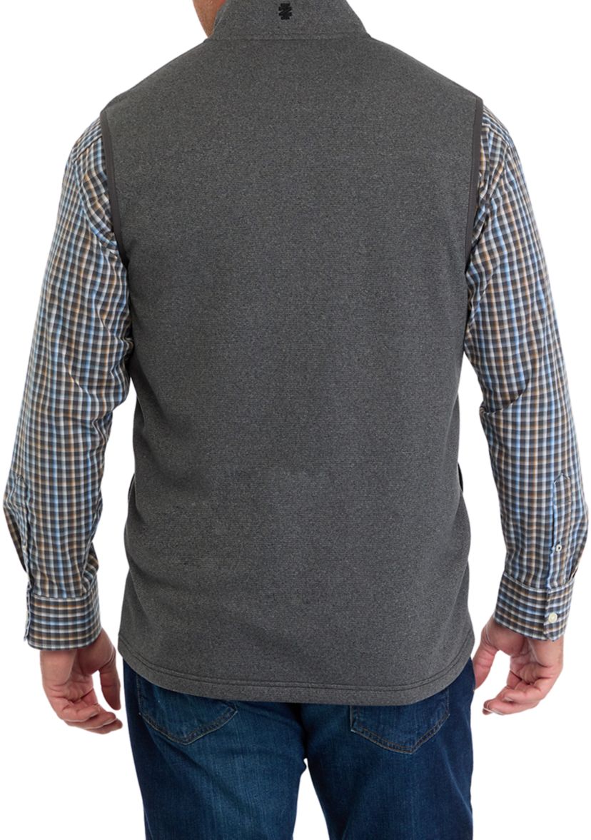 Big & Tall Striped Fleece Vest