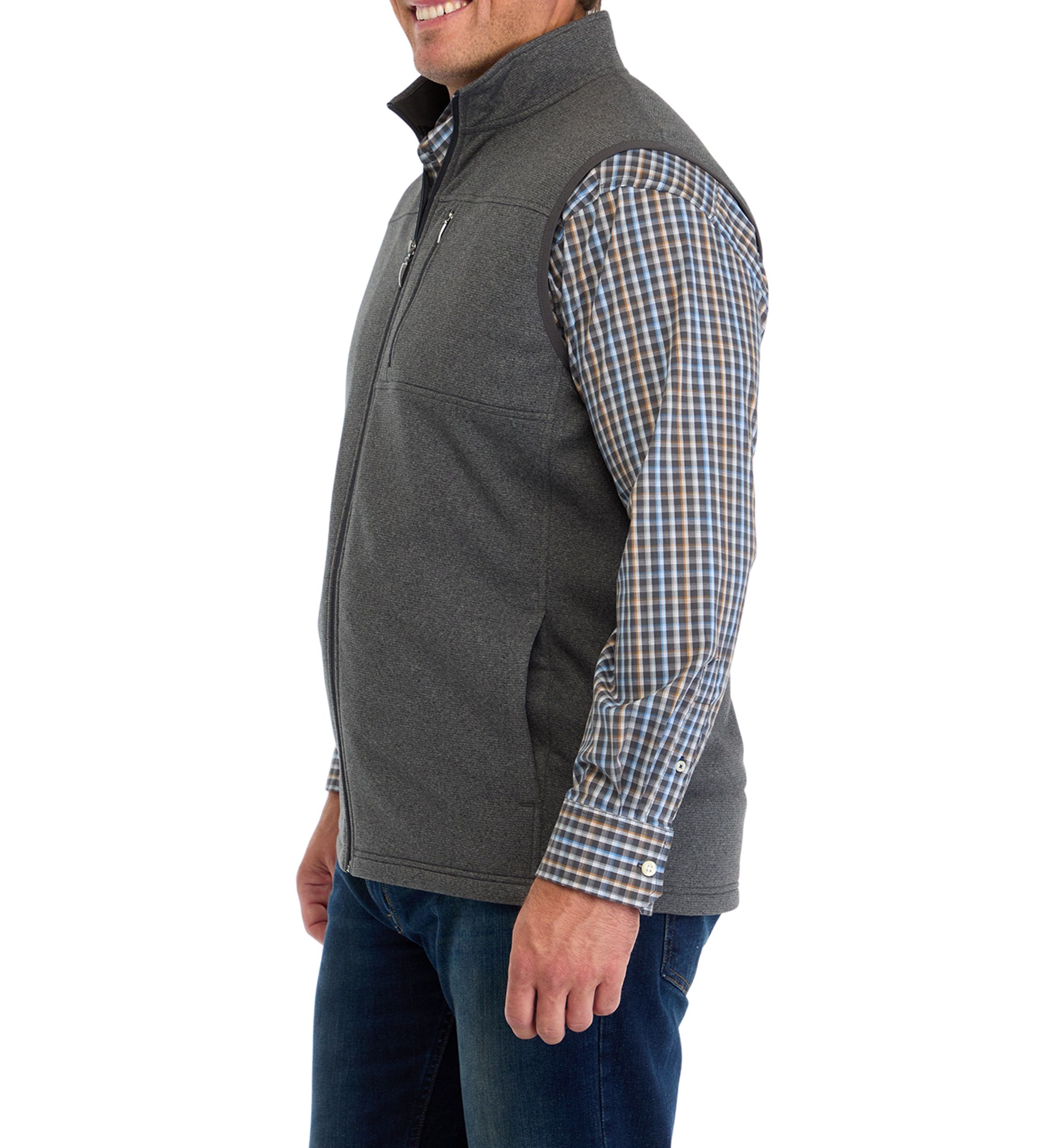 Big & Tall Striped Fleece Vest
