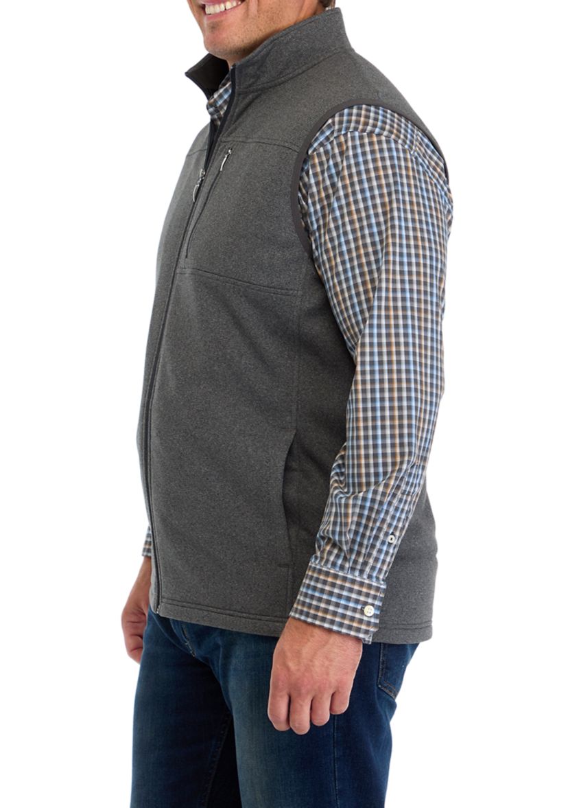 Big & Tall Striped Fleece Vest