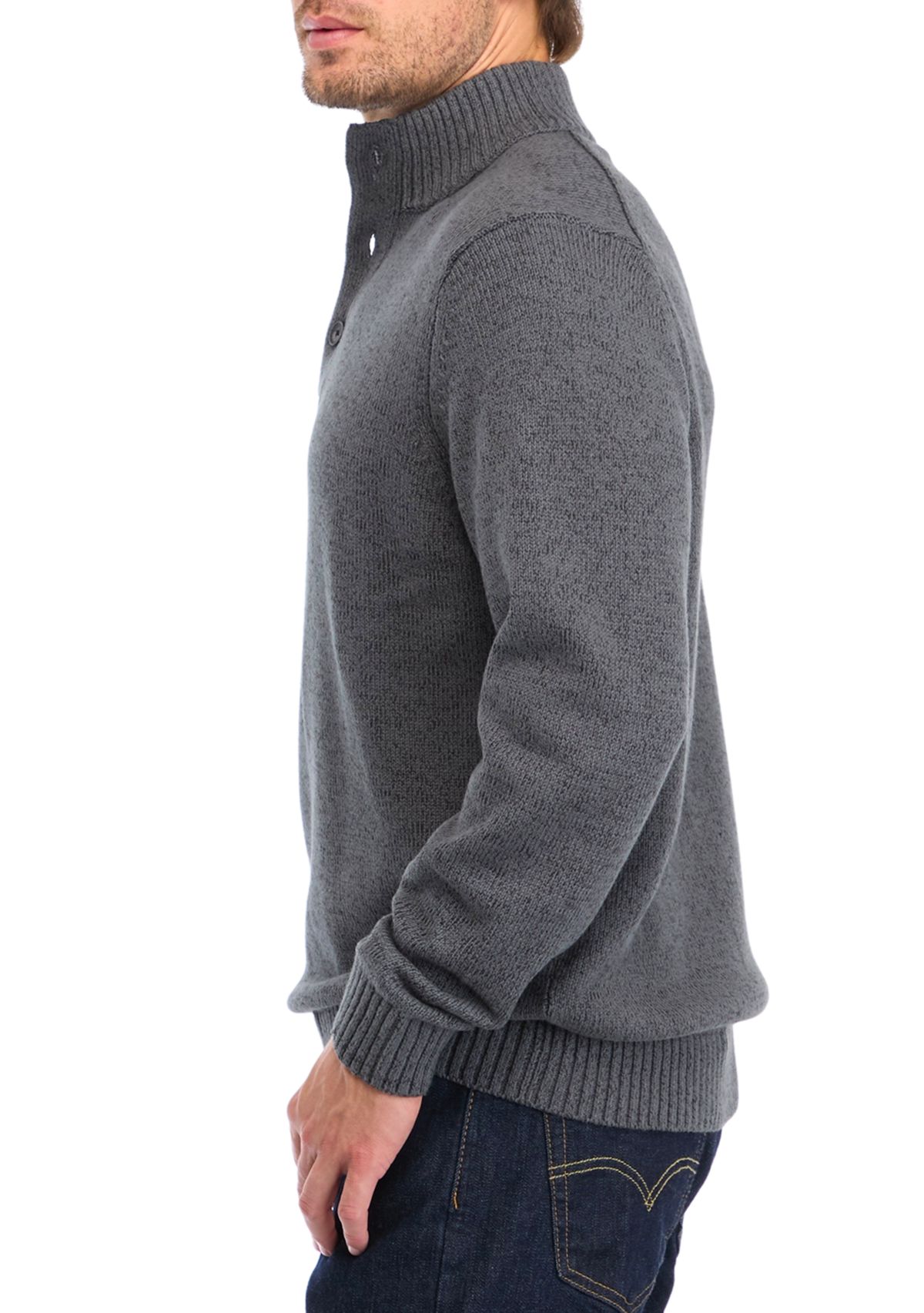 Button Mock Sweater 