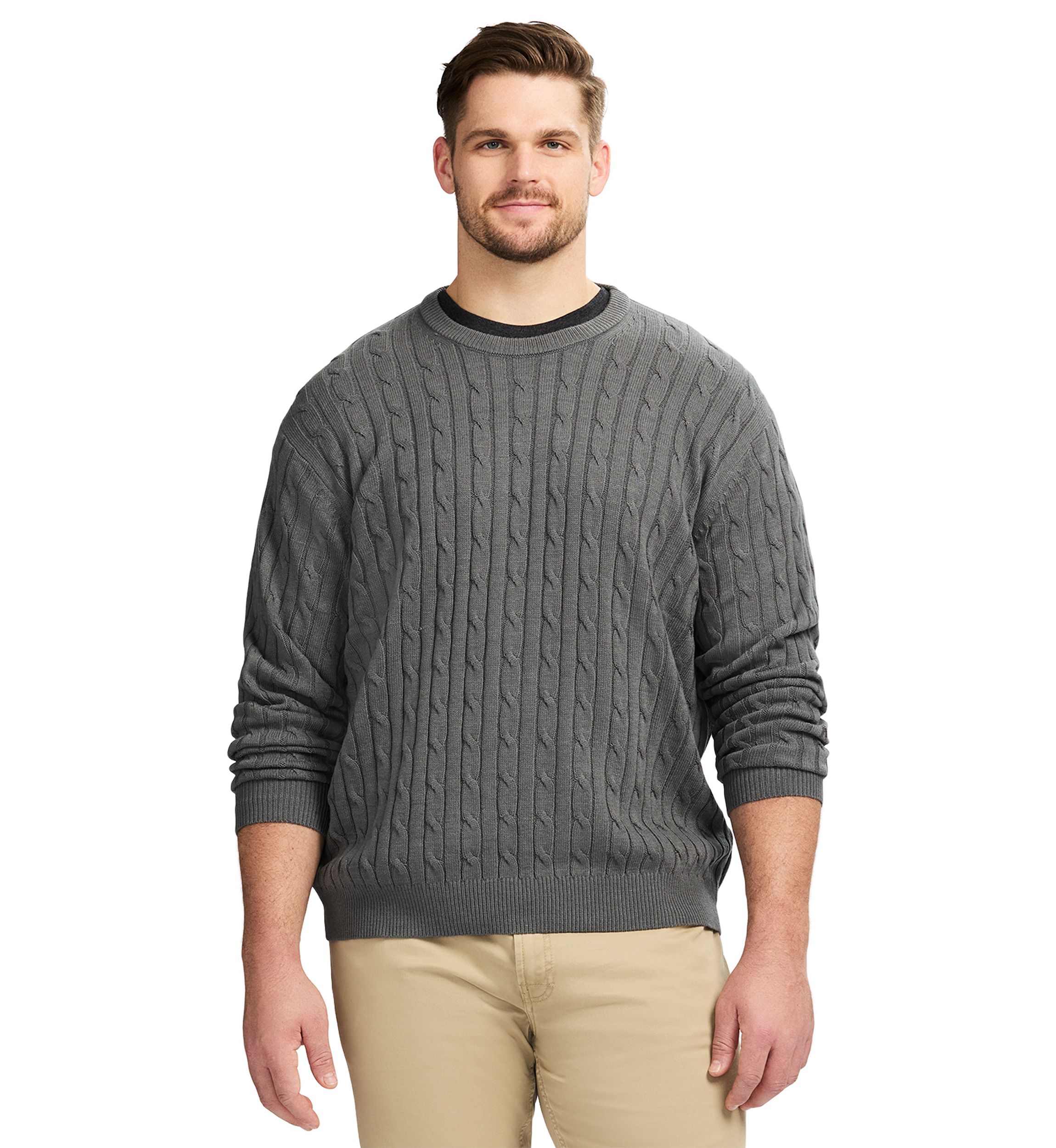 Big & Tall Classics Soft Touch Jersey Crew Neck Sweater