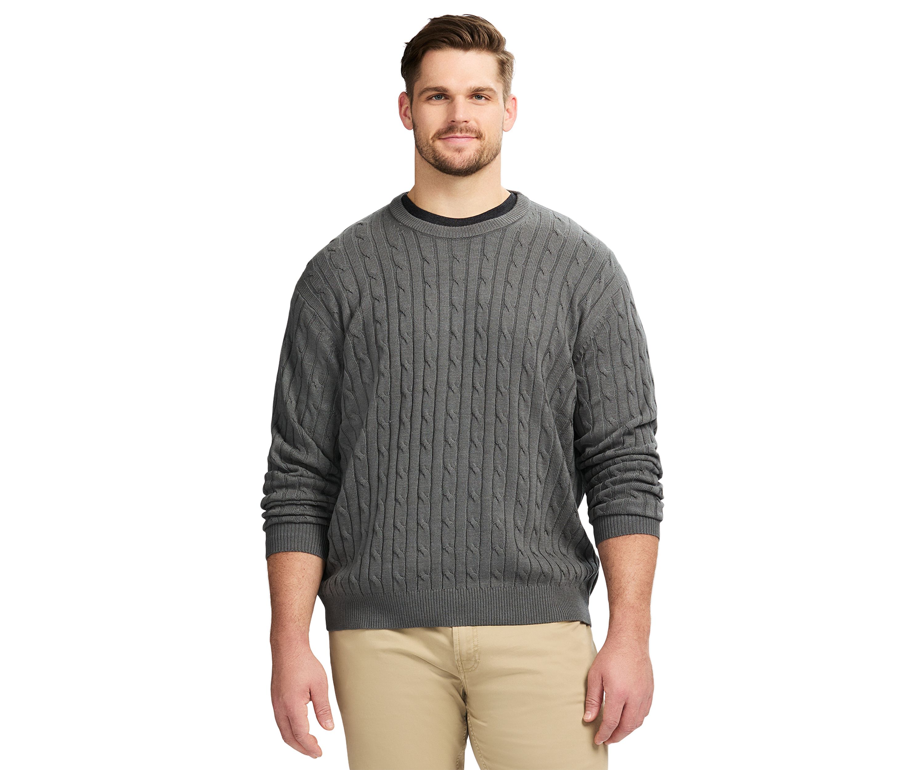 Big & Tall Classics Soft Touch Jersey Crew Neck Sweater