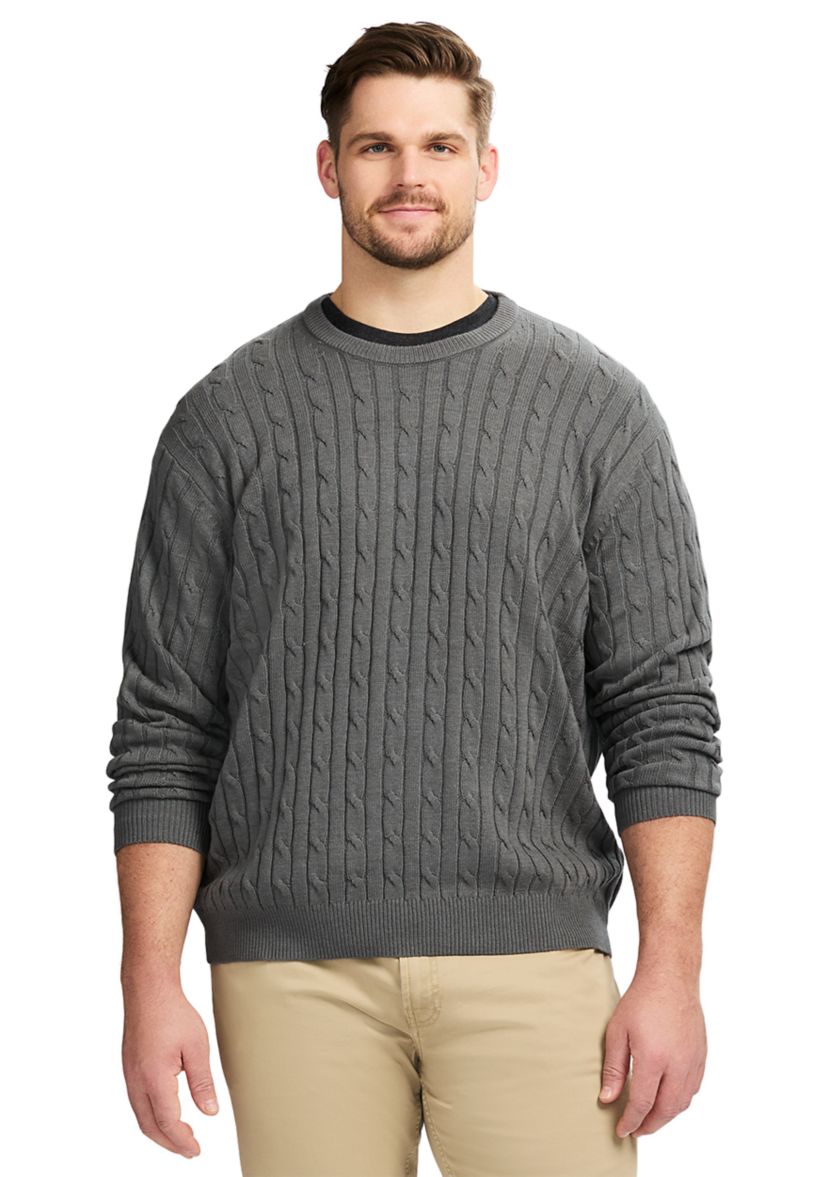 Big & Tall Classics Soft Touch Jersey Crew Neck Sweater