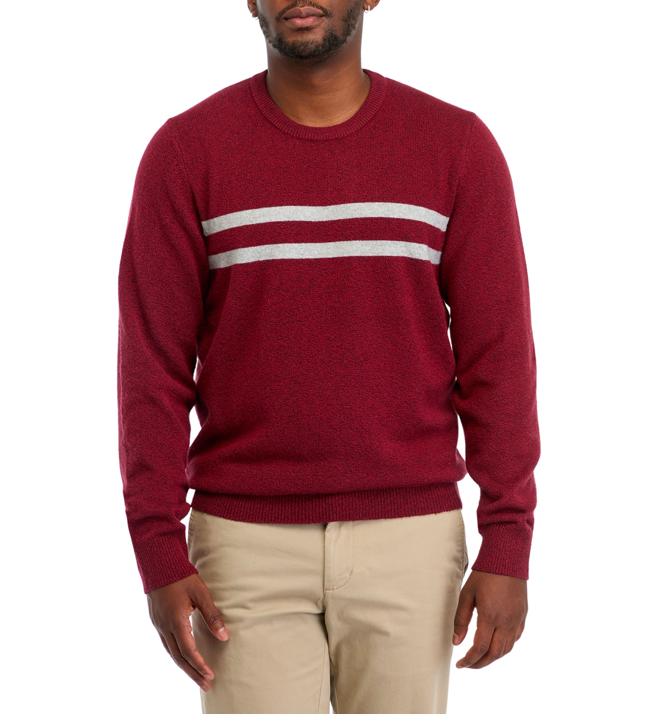 Classic Chest Stripe Crew Neck Sweater