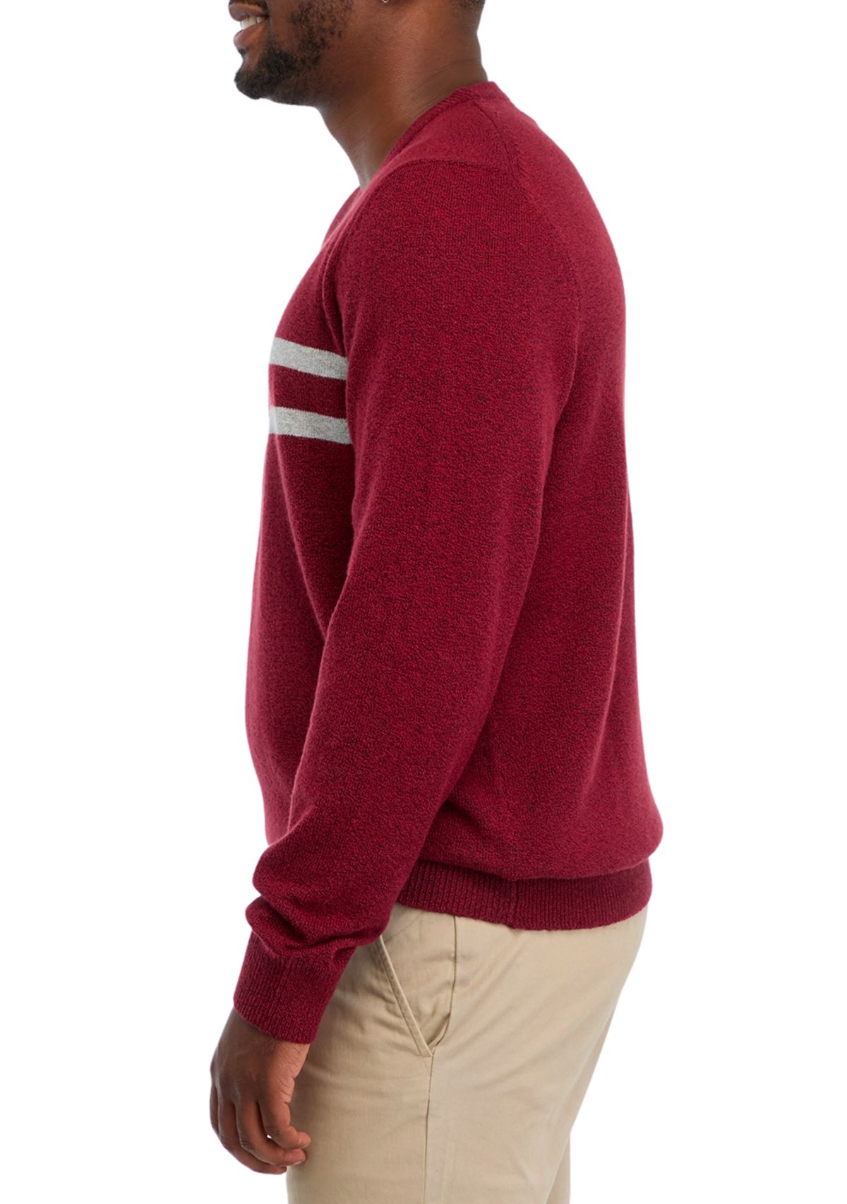 Classic Chest Stripe Crew Neck Sweater