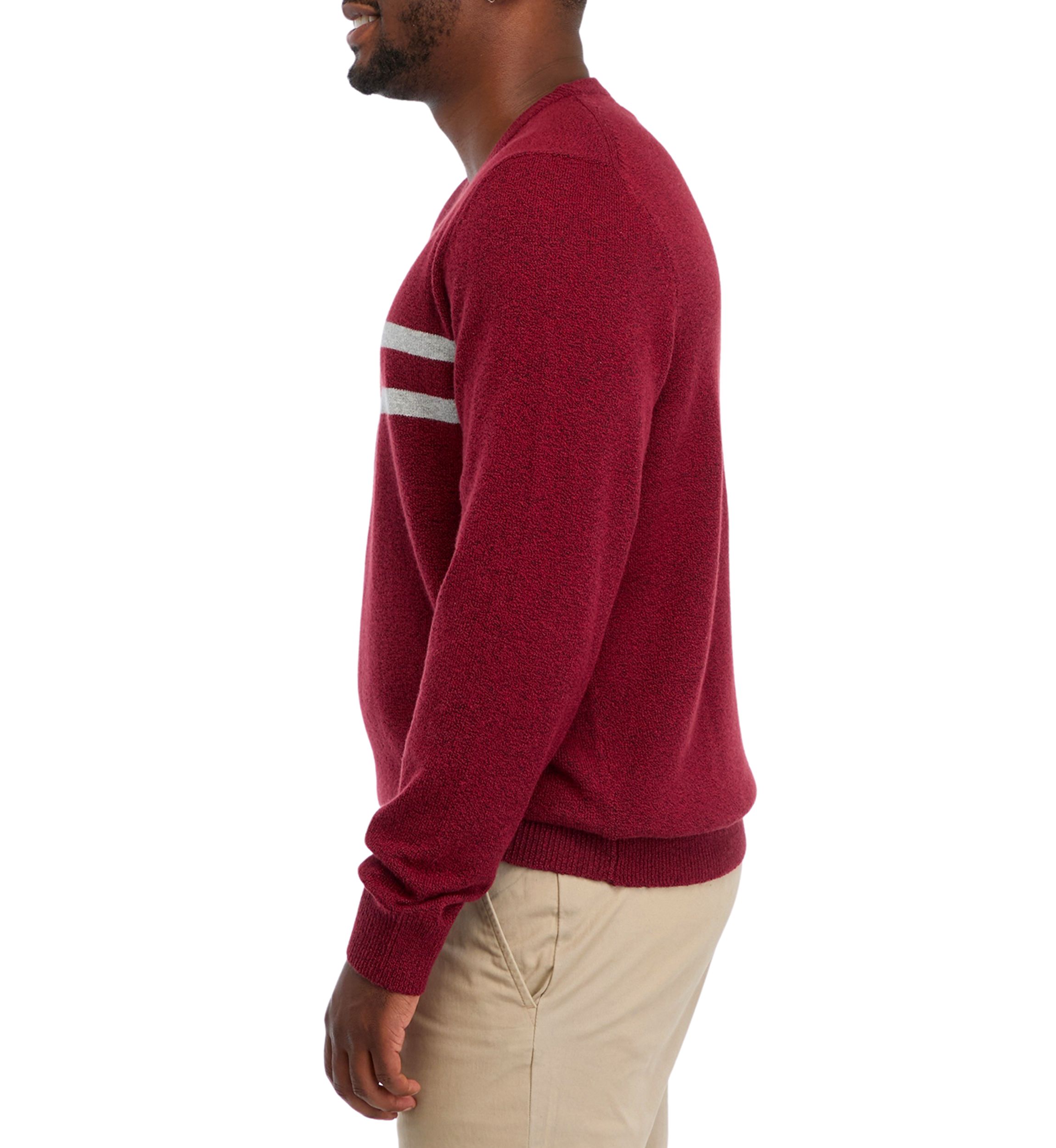 Classic Chest Stripe Crew Neck Sweater